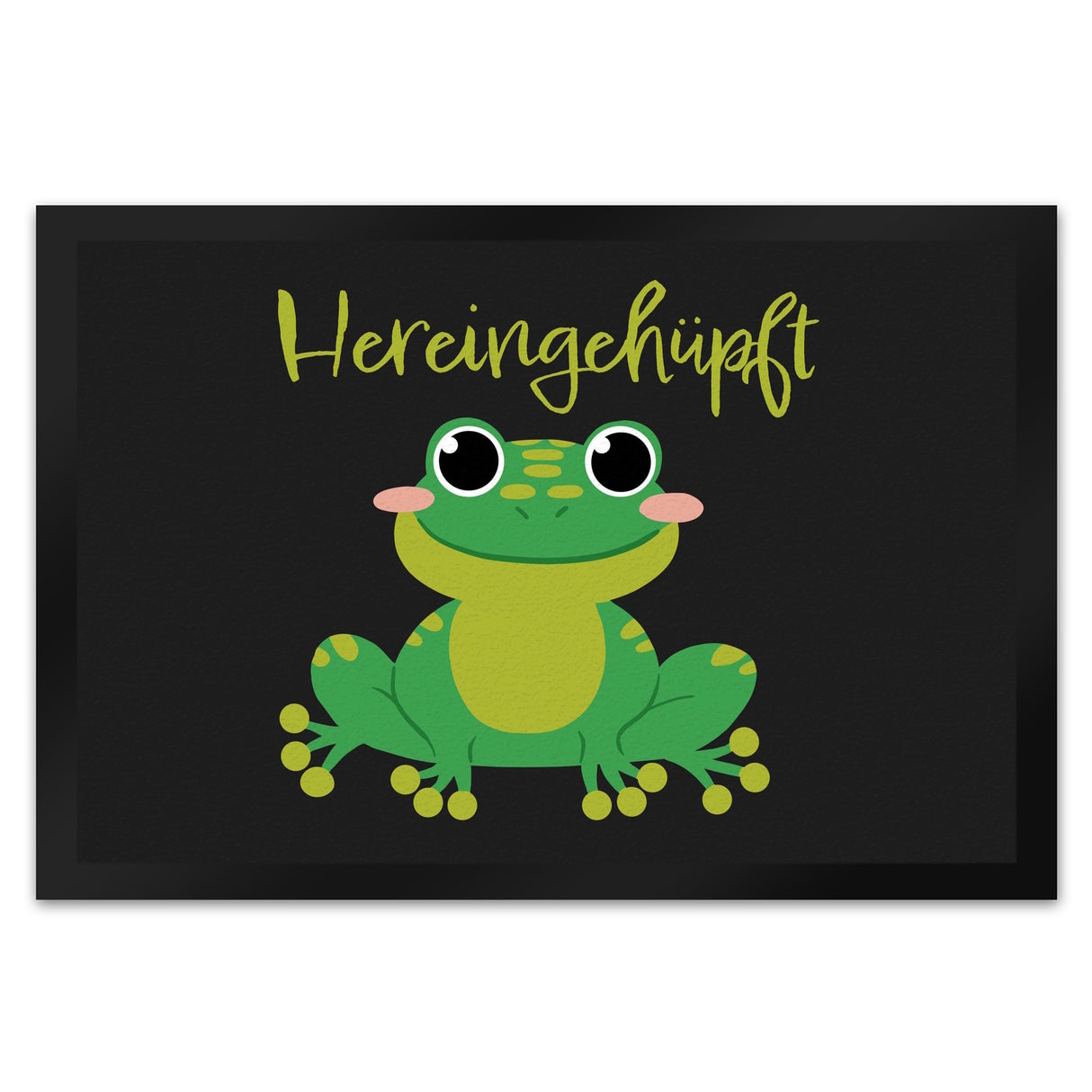 Hereingehüpft Fußmatte mit süßem Frosch