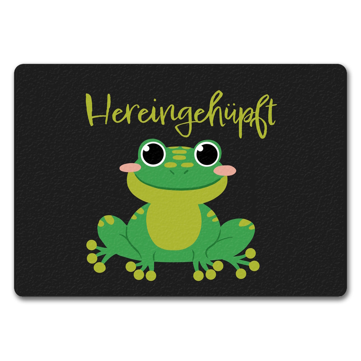 Hereingehüpft Fußmatte mit süßem Frosch