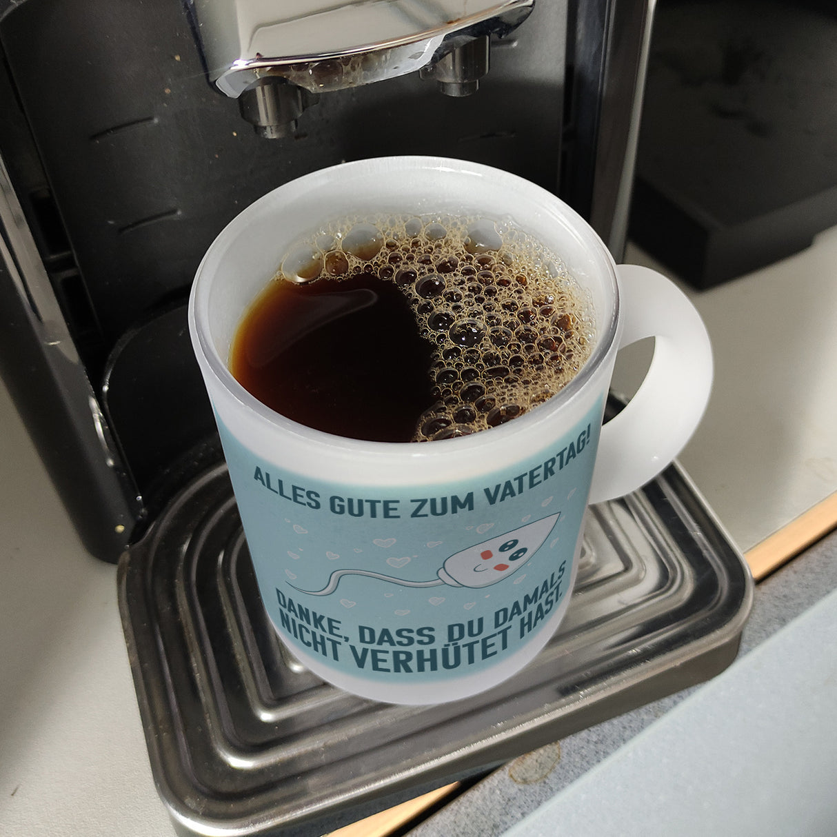 Danke, dass du damals nicht verhütet hast Kaffeebecher zum Vatertag