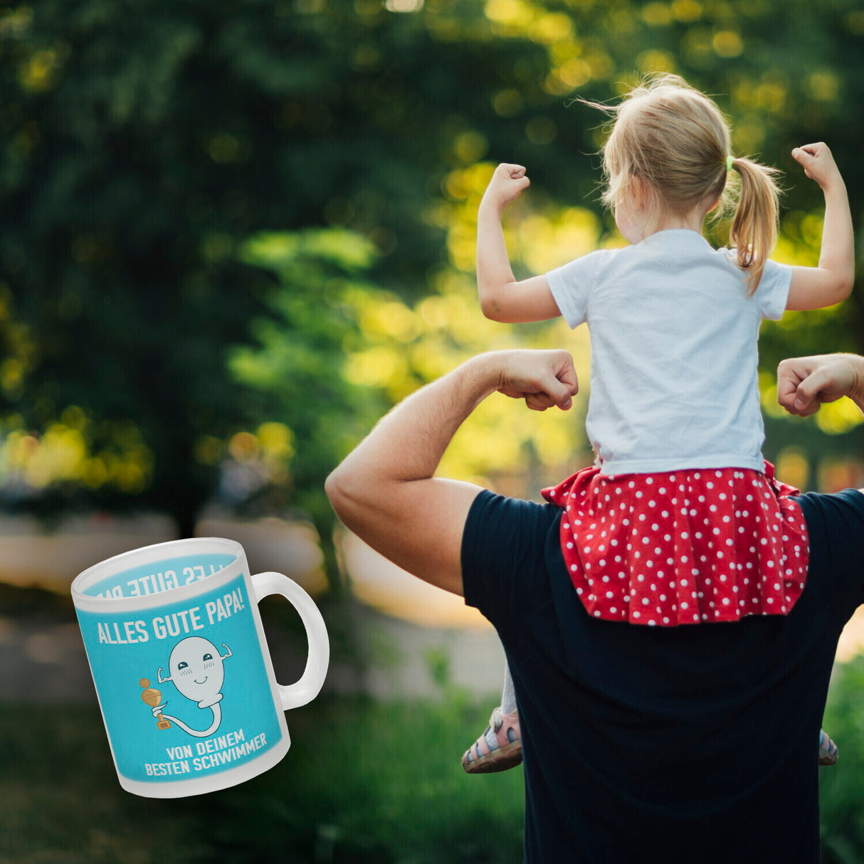 Alles gute Papa von {deinem besten Schwimmer} Kaffeebecher zum Vatertag