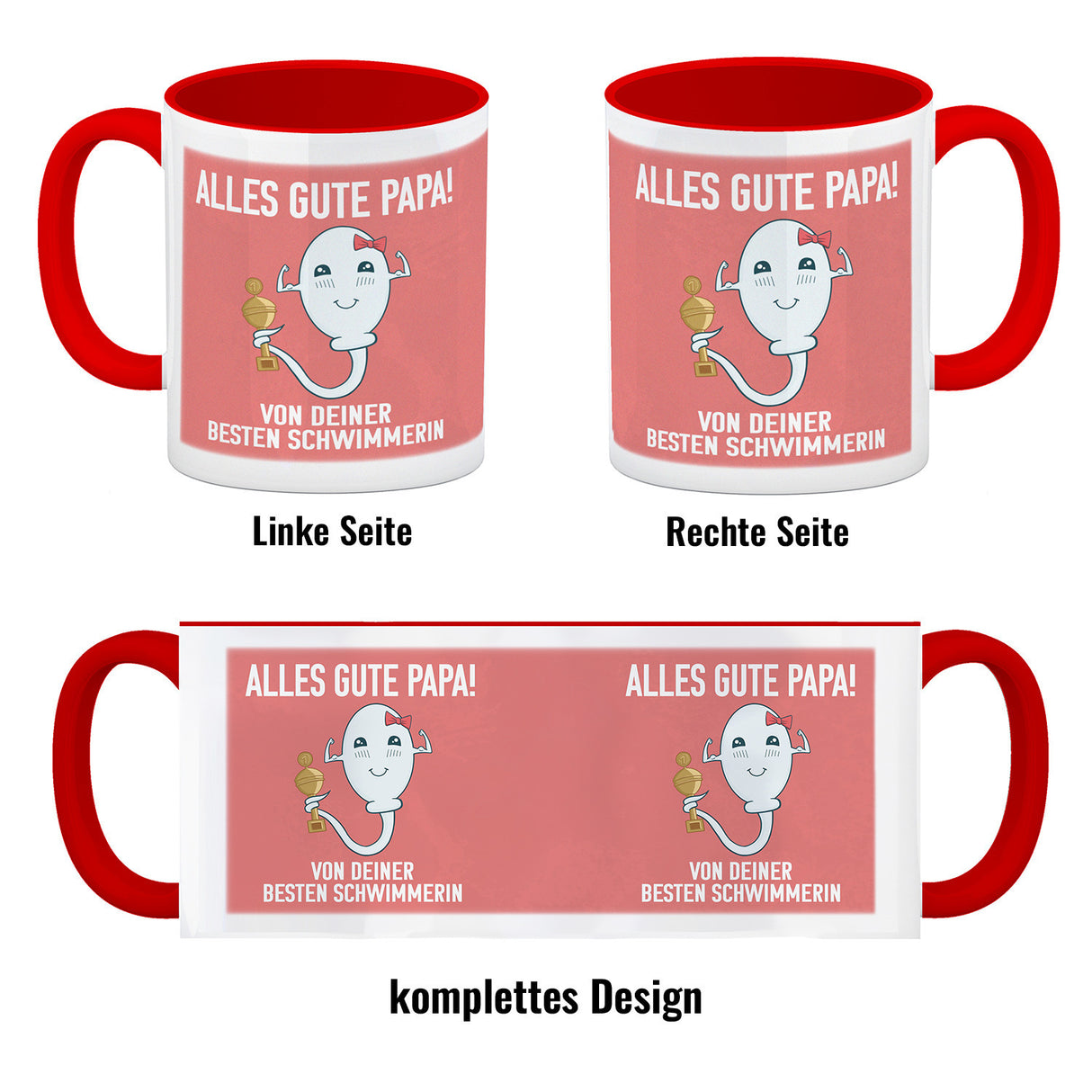 Alles gute Papa von {deinem besten Schwimmer} Kaffeebecher zum Vatertag