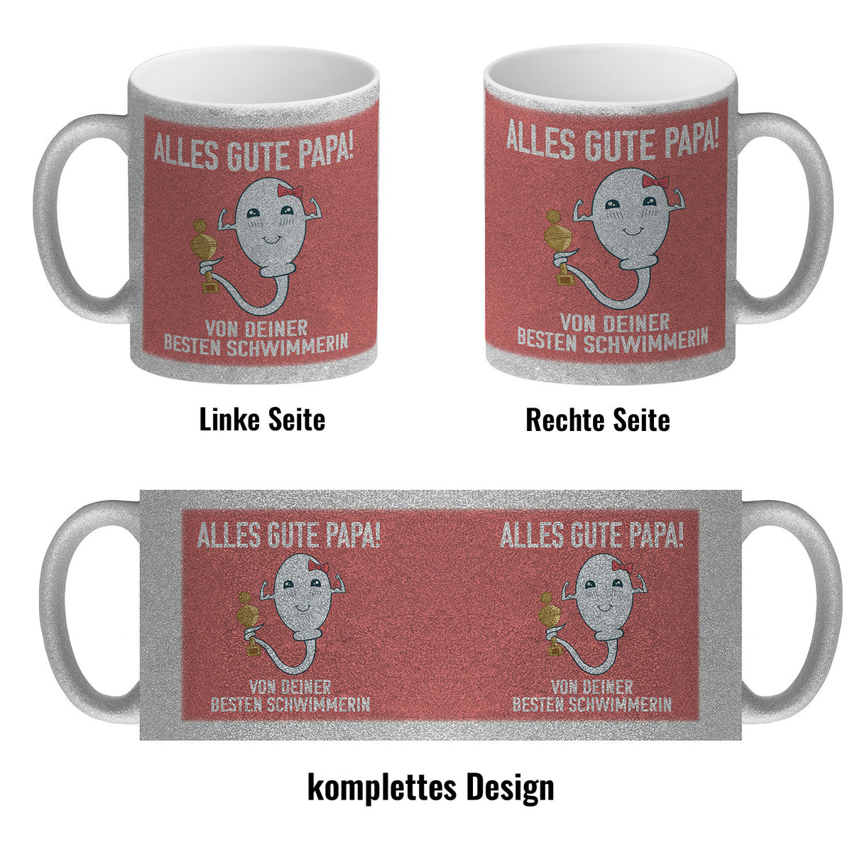 Alles gute Papa von {deinem besten Schwimmer} Kaffeebecher zum Vatertag