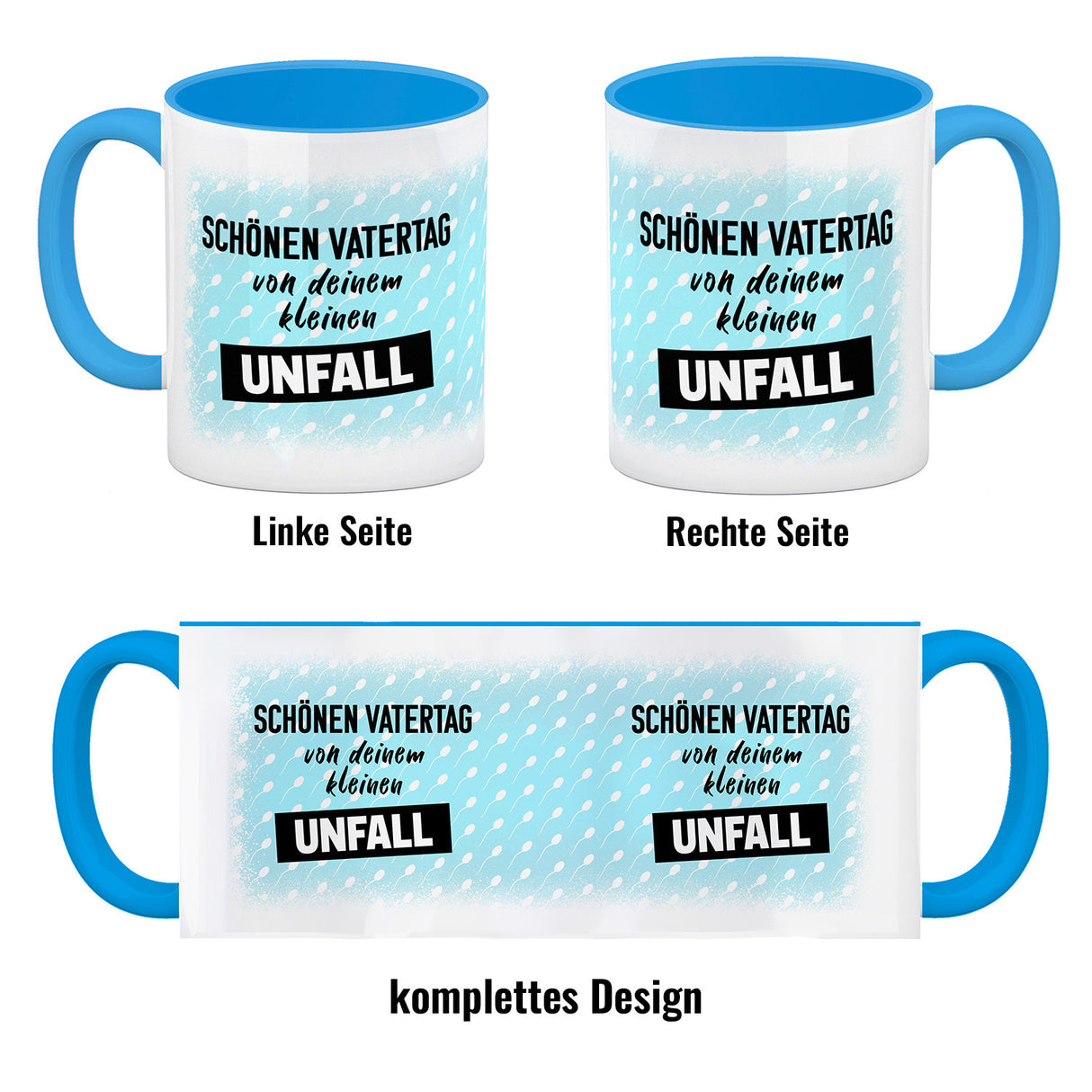 Schönen Vatertag von deinem kleinen Unfall Spermium Kaffeebecher zum Vatertag