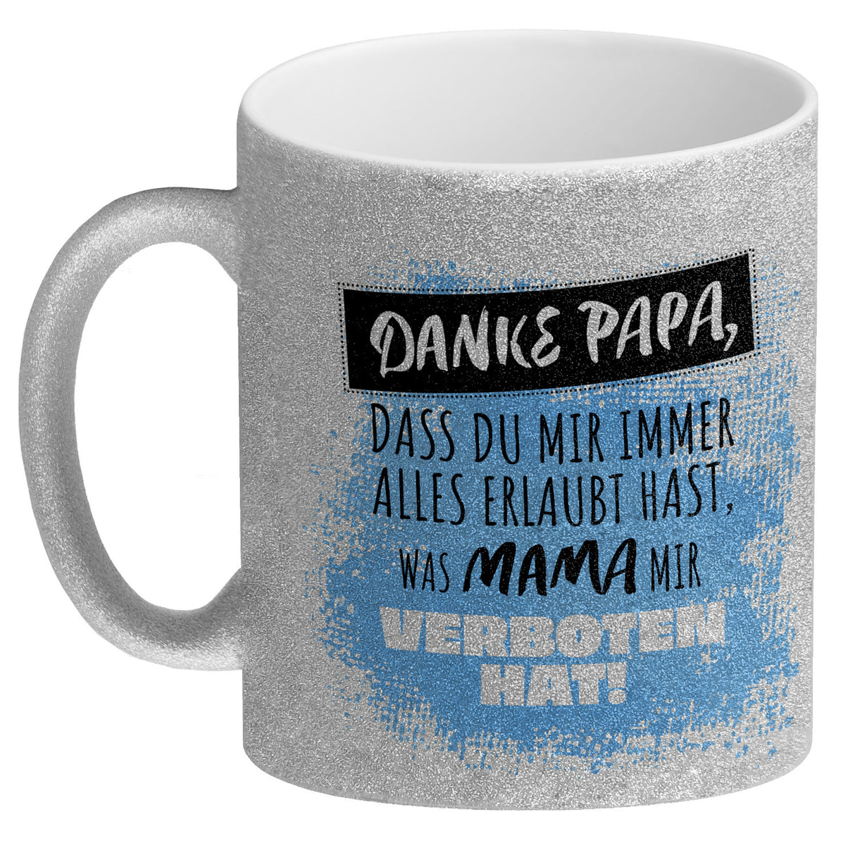 Danke Papa, ... Kaffeebecher in orange mit Spruch für den Vatertag