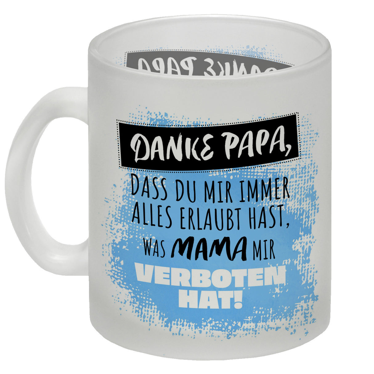 Danke Papa, ... Kaffeebecher in orange mit Spruch für den Vatertag