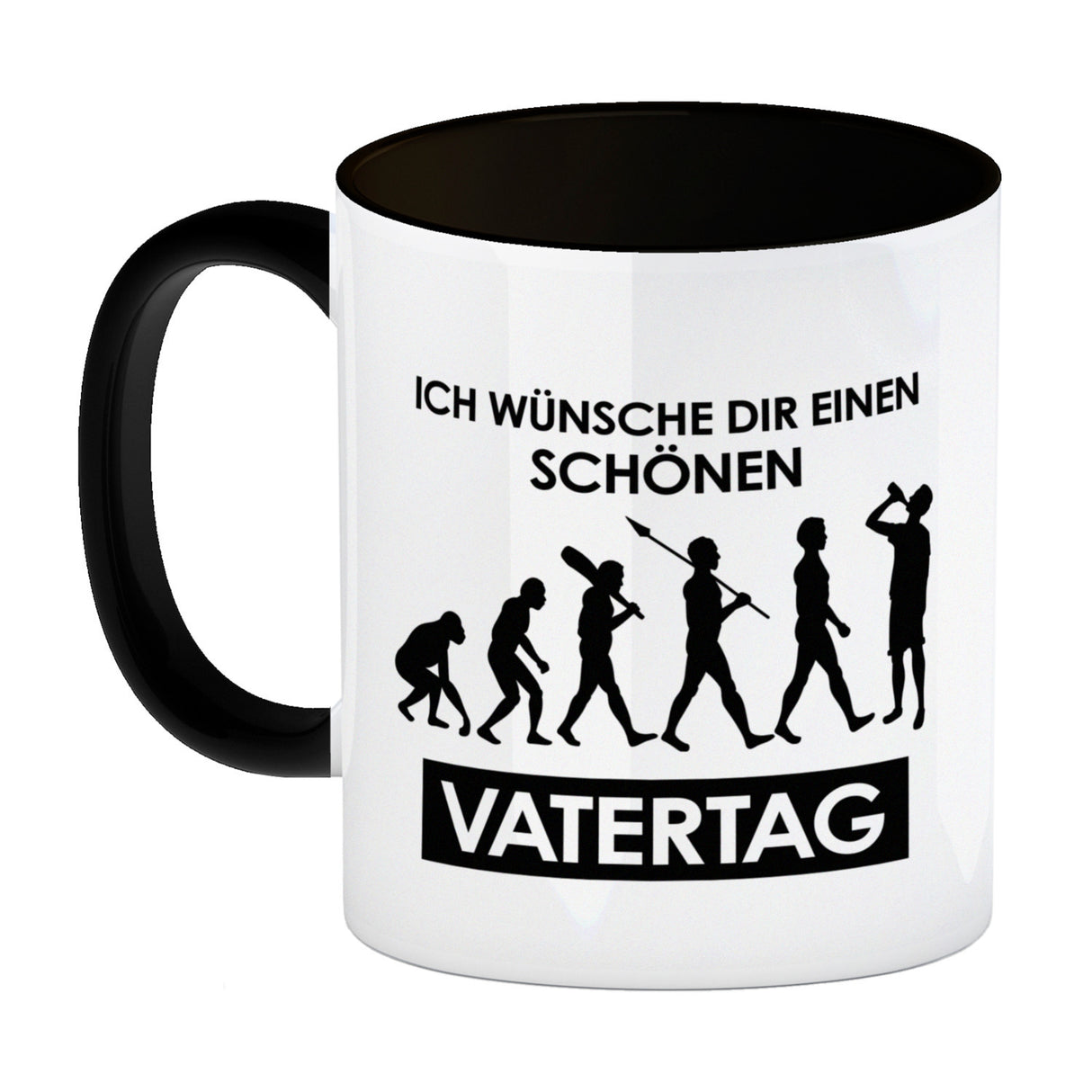 Ich wünsche dir einen schönen Vatertag Kaffeebecher Evolution des Menschen