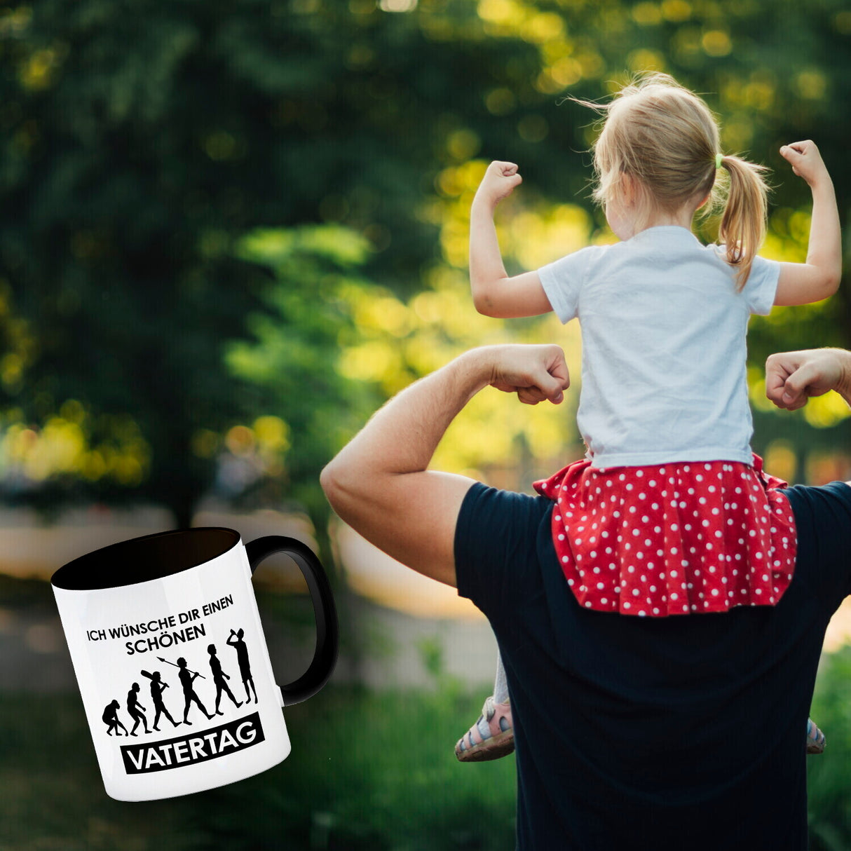 Ich wünsche dir einen schönen Vatertag Kaffeebecher Evolution des Menschen