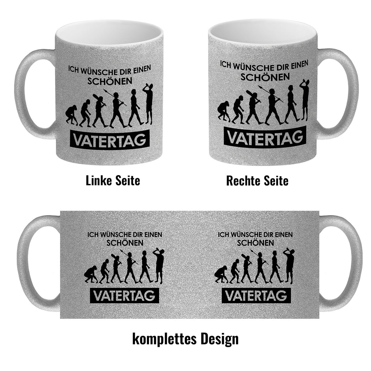 Ich wünsche dir einen schönen Vatertag Kaffeebecher Evolution des Menschen