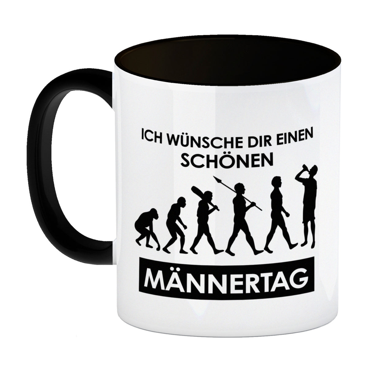 Ich wünsche dir einen schönen Männertag Kaffeebecher Evolution des Menschen