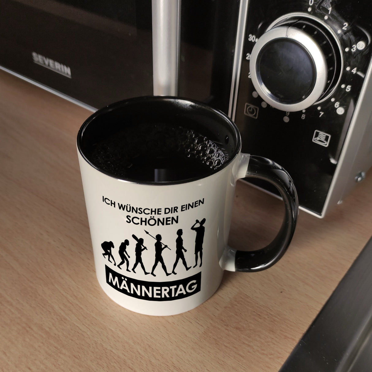 Ich wünsche dir einen schönen Männertag Kaffeebecher Evolution des Menschen