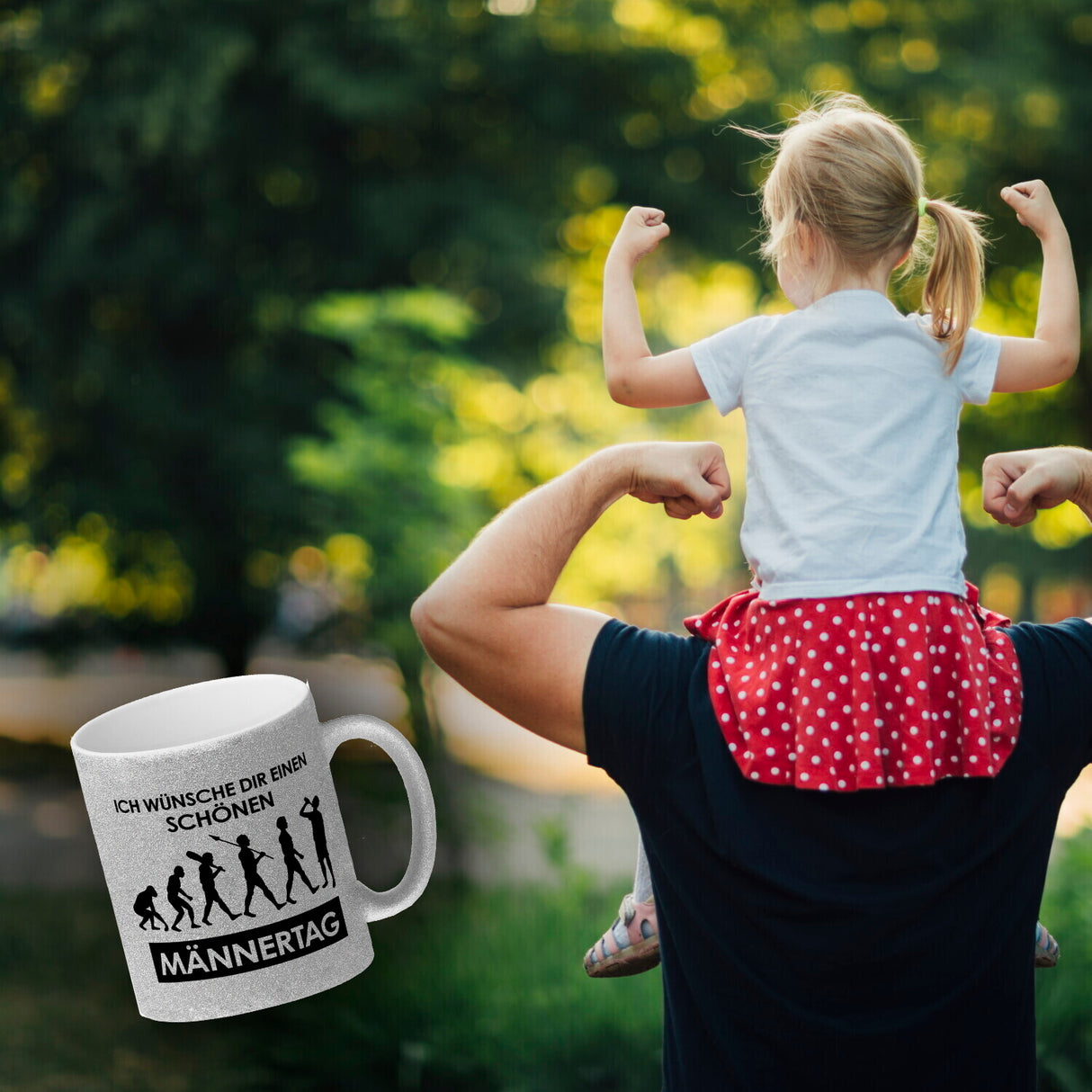 Ich wünsche dir einen schönen Männertag Kaffeebecher Evolution des Menschen