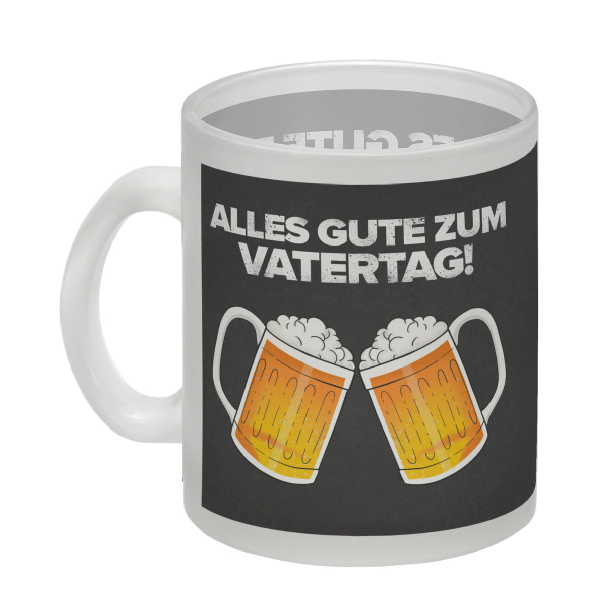 Alles gute zum Vatertag Kaffeebecher mit prostenden Bierkrügen