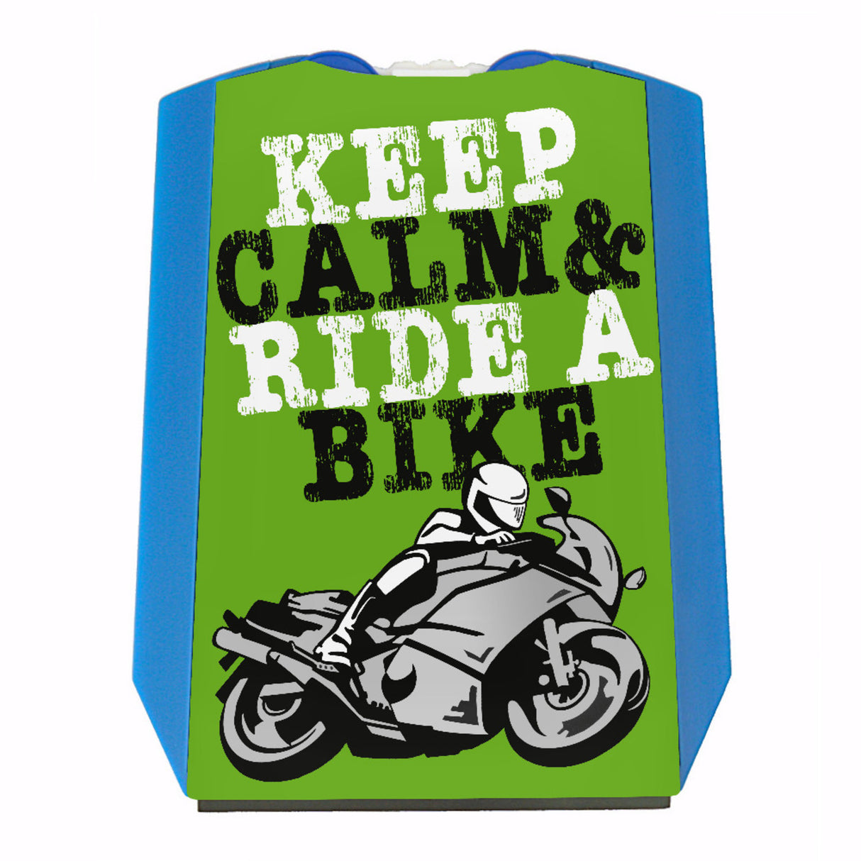 Keep calm & ride a bike Parkscheibe mit Motorrad Motiv in rot