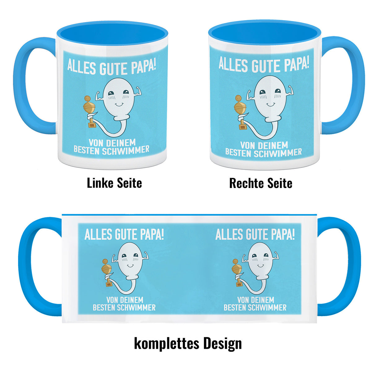 Alles gute Papa von deinem besten Schwimmer Kaffeebecher zum Vatertag