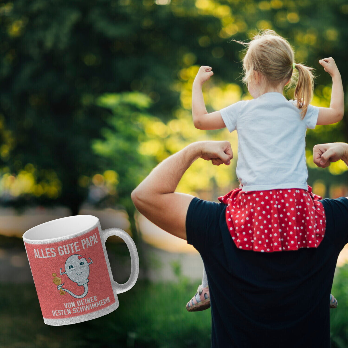 Alles gute Papa von deiner besten Schwimmerin Kaffeebecher zum Vatertag