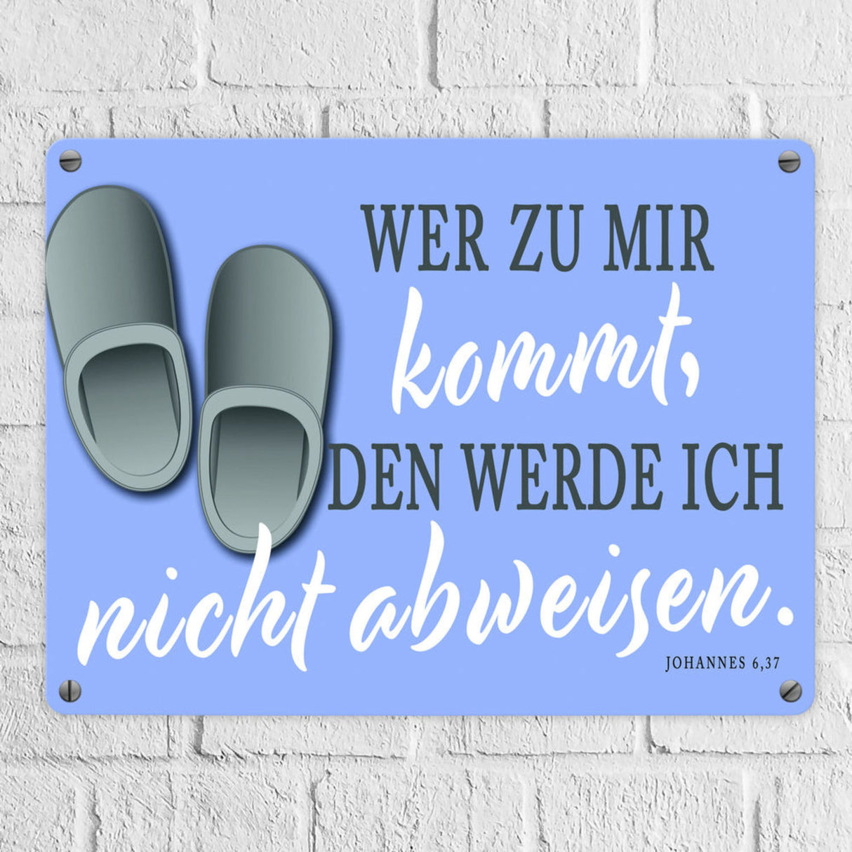 Bibelvers aus dem Johannes Evangelium Metallschild