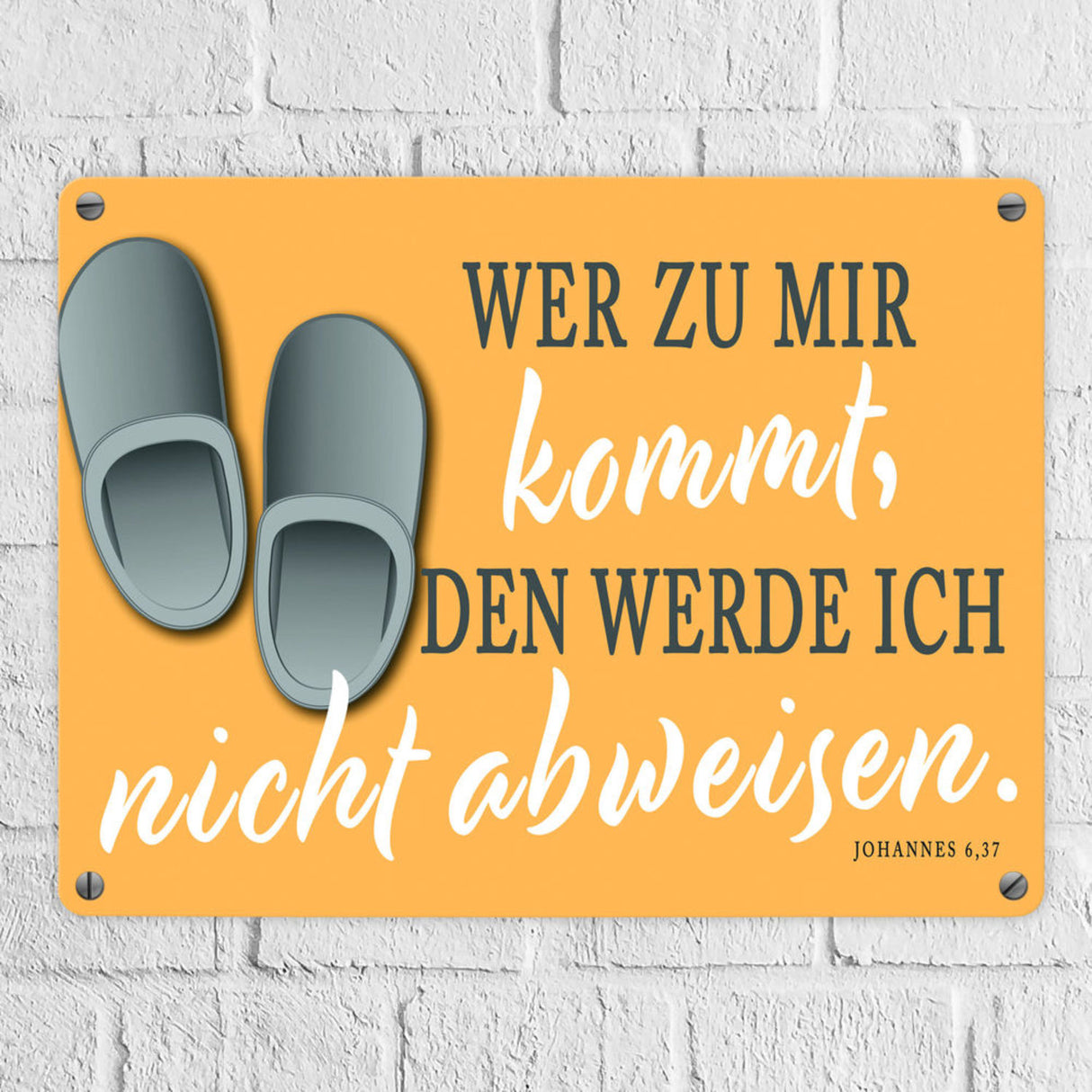 Bibelvers aus dem Johannes Evangelium Metallschild