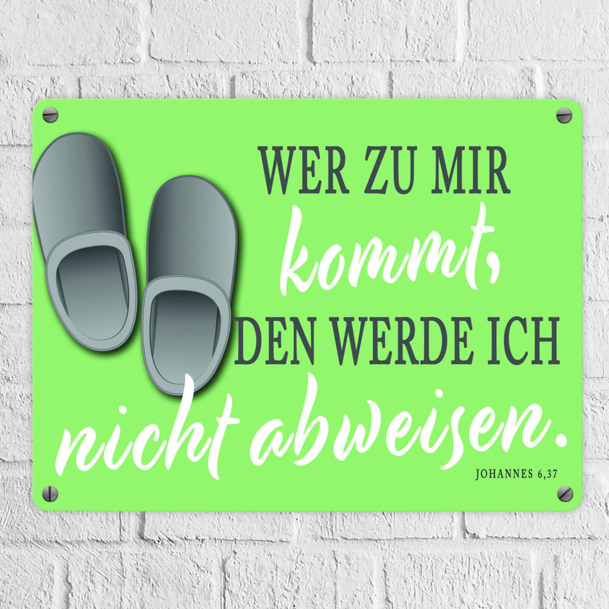 Bibelvers aus dem Johannes Evangelium Metallschild