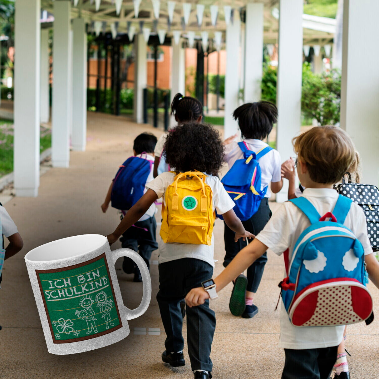 Ich bin Schulkind Kaffeebecher für die Einschulung im Tafellook