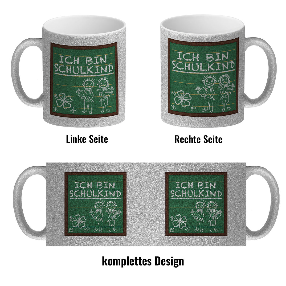 Ich bin Schulkind Kaffeebecher für die Einschulung im Tafellook