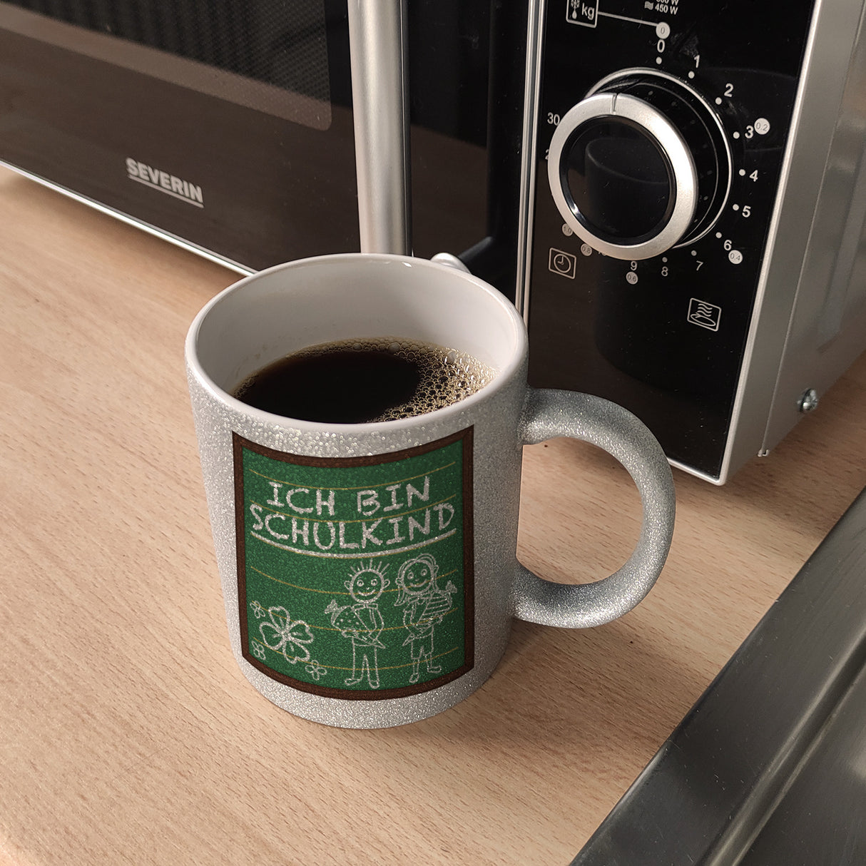 Ich bin Schulkind Kaffeebecher für die Einschulung im Tafellook