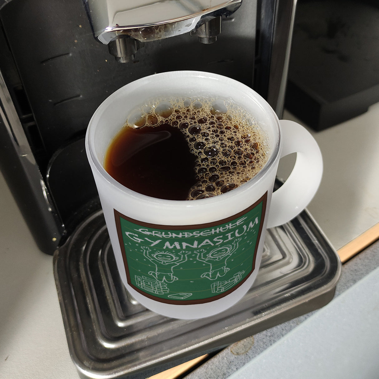 Gymnasium Kaffeebecher für die weiterführende Schule im Tafellook