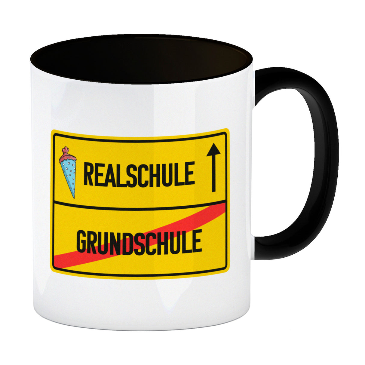 Realschule Ortsschild Kaffeebecher zur Einschulung