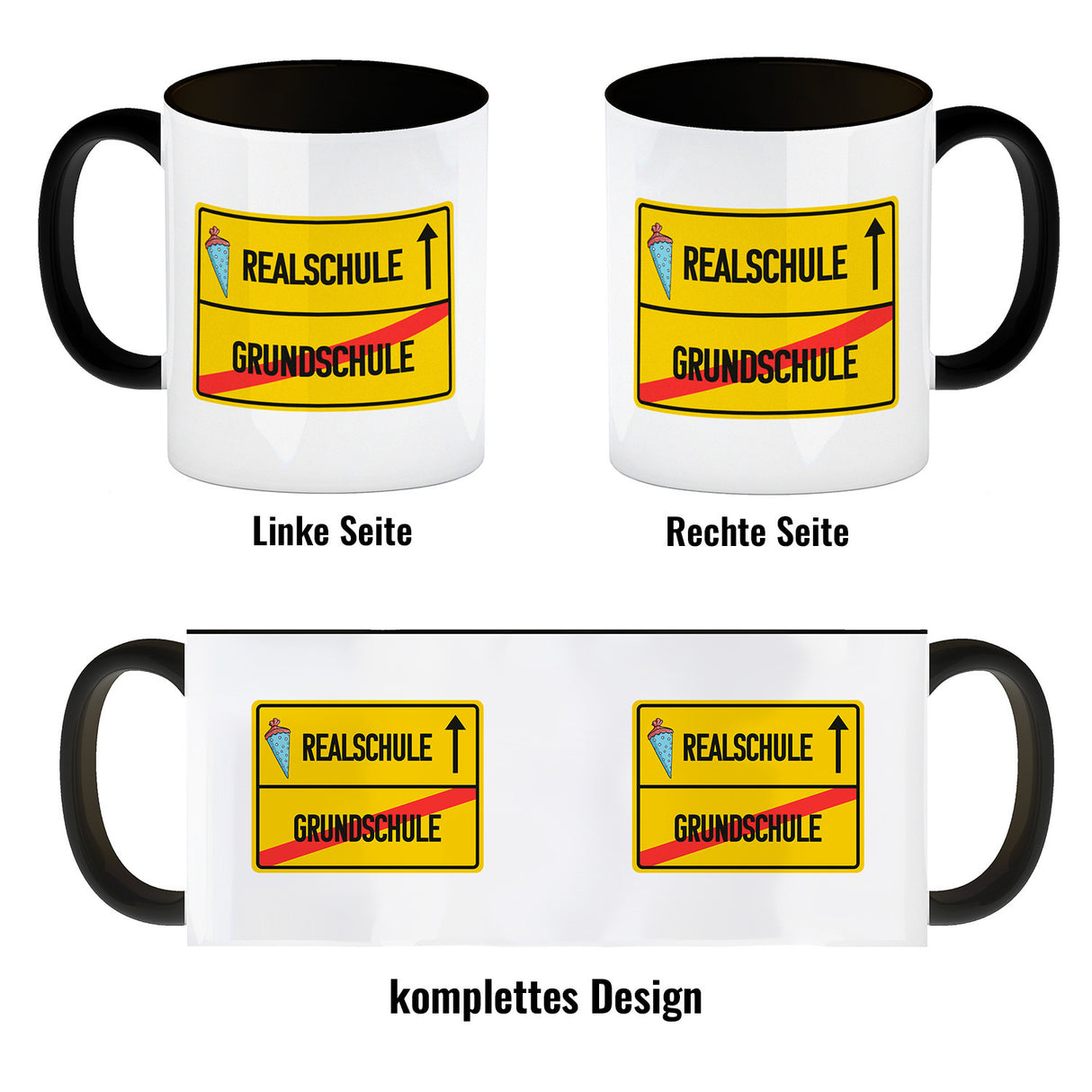 Realschule Ortsschild Kaffeebecher zur Einschulung