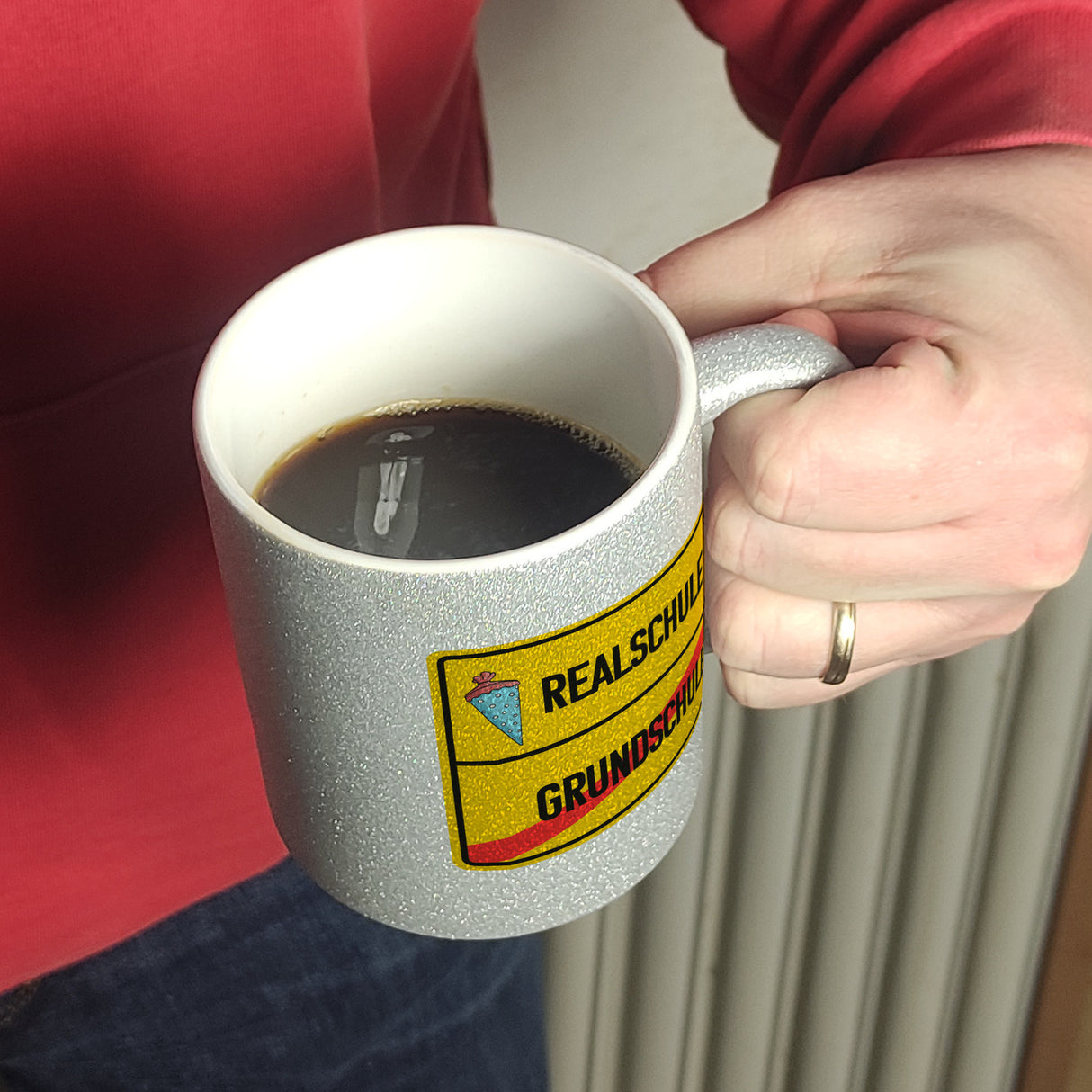 Realschule Ortsschild Kaffeebecher zur Einschulung