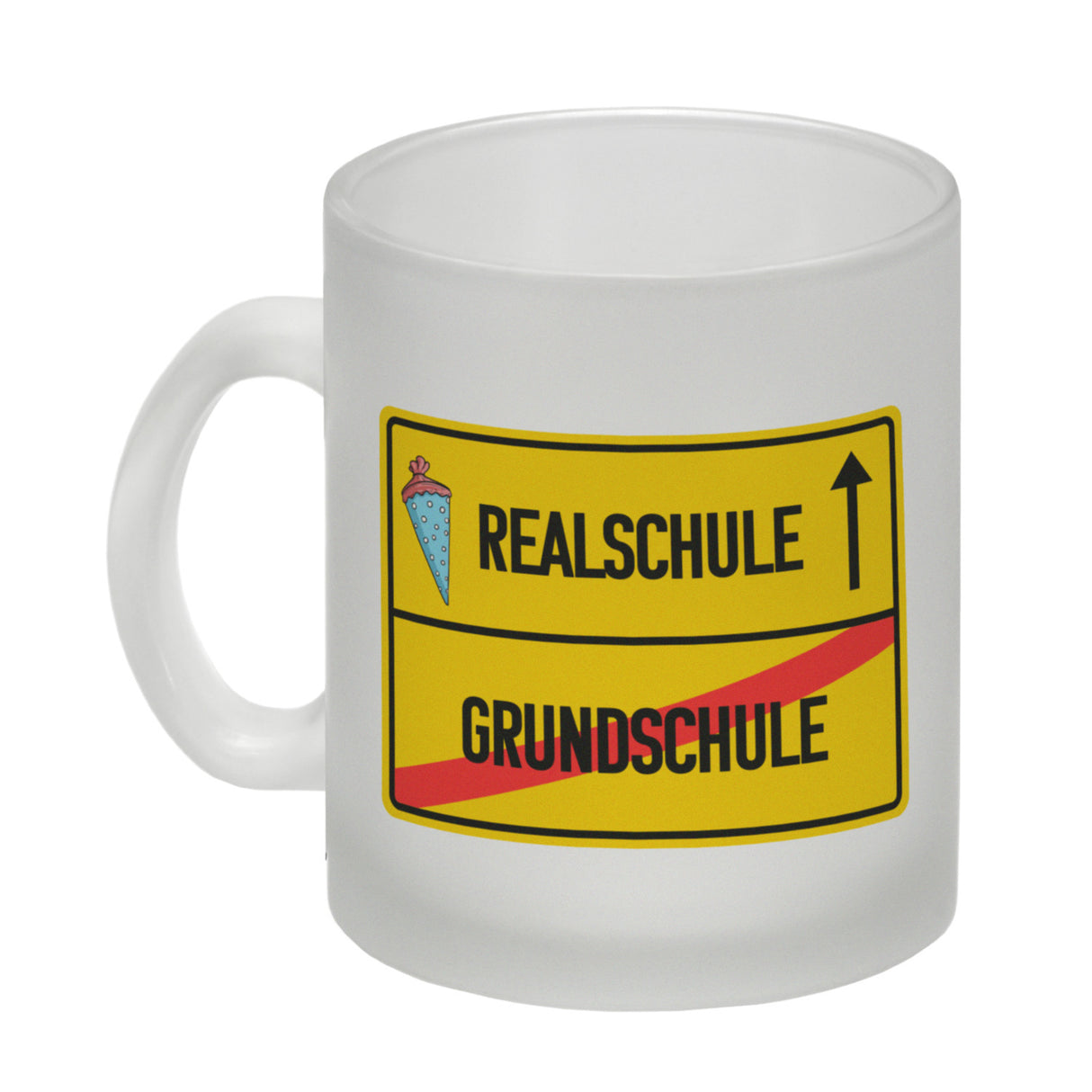 Realschule Ortsschild Kaffeebecher zur Einschulung