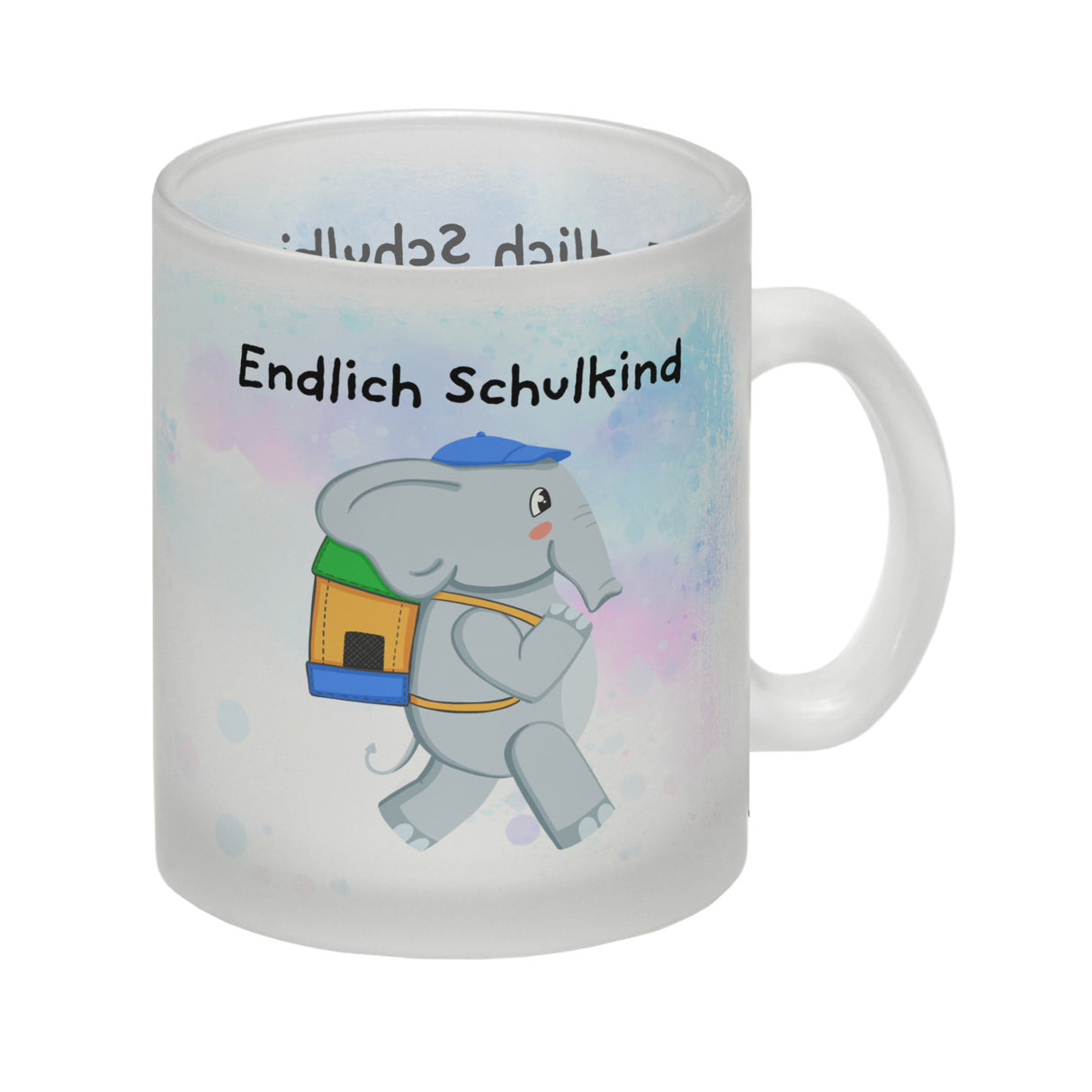 Endlich Schulkind Elefant Kaffeebecher für die Einschulung