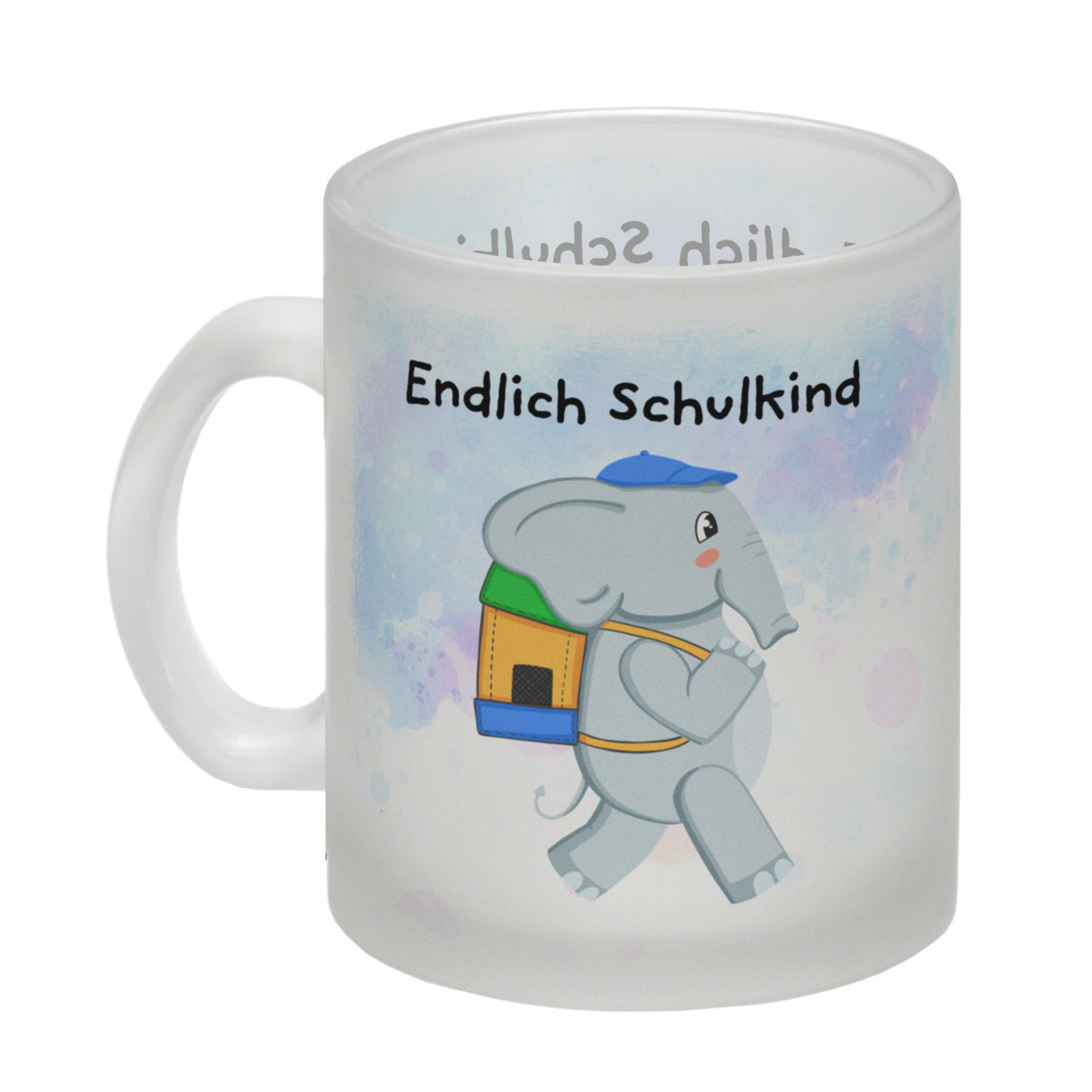 Endlich Schulkind Elefant Kaffeebecher für die Einschulung