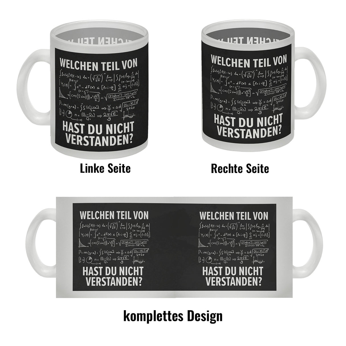 Welchen Teil von… hast du nicht verstanden Mathematische Formel Kaffeebecher
