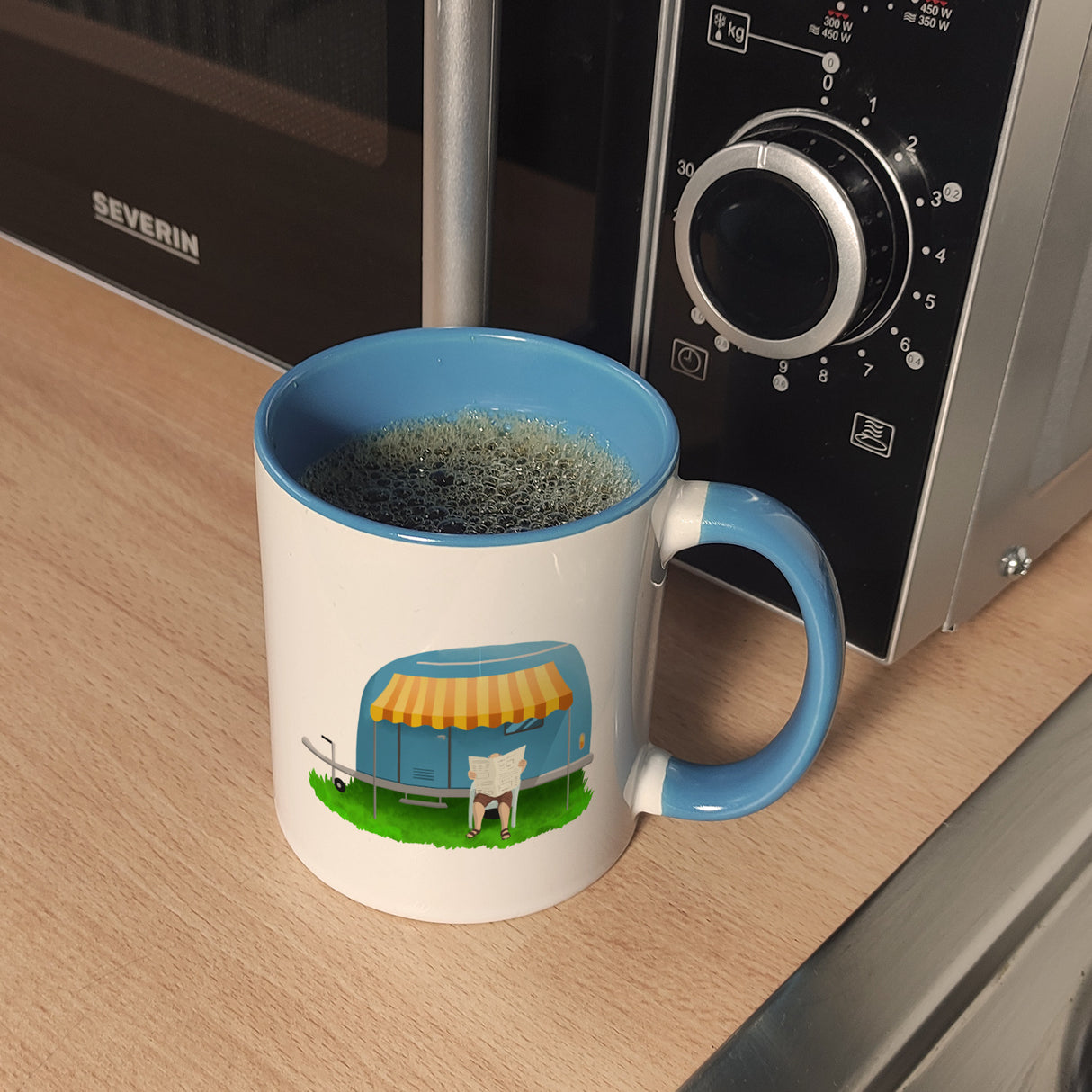 Ich bin Rentner Campen ist mein Beruf Kaffeebecher mit Wohnwagen