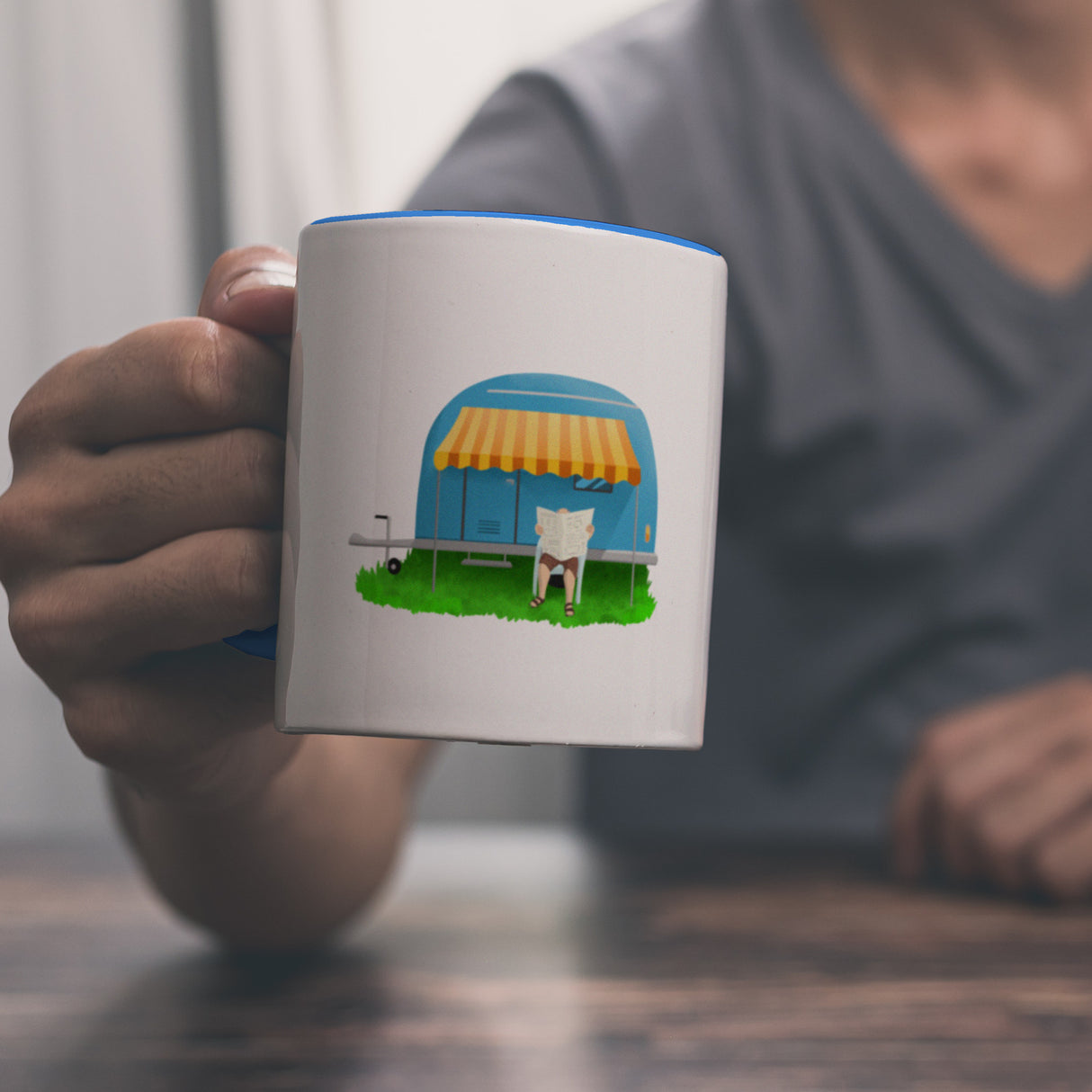 Ich bin Rentner Campen ist mein Beruf Kaffeebecher mit Wohnwagen