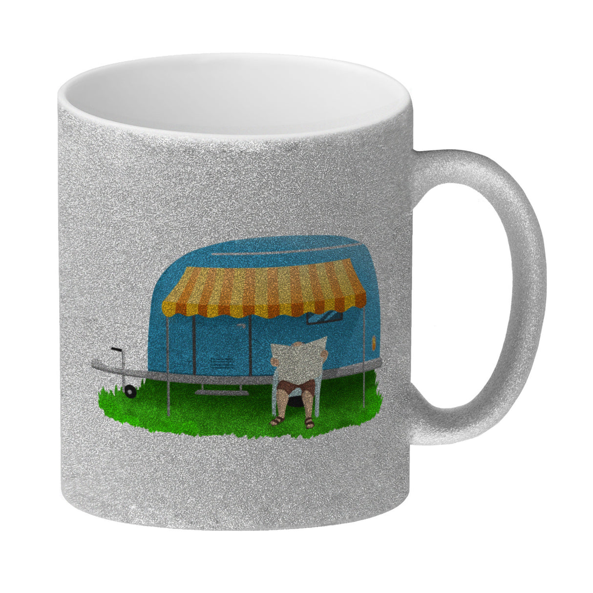 Ich bin Rentner Campen ist mein Beruf Kaffeebecher mit Wohnwagen