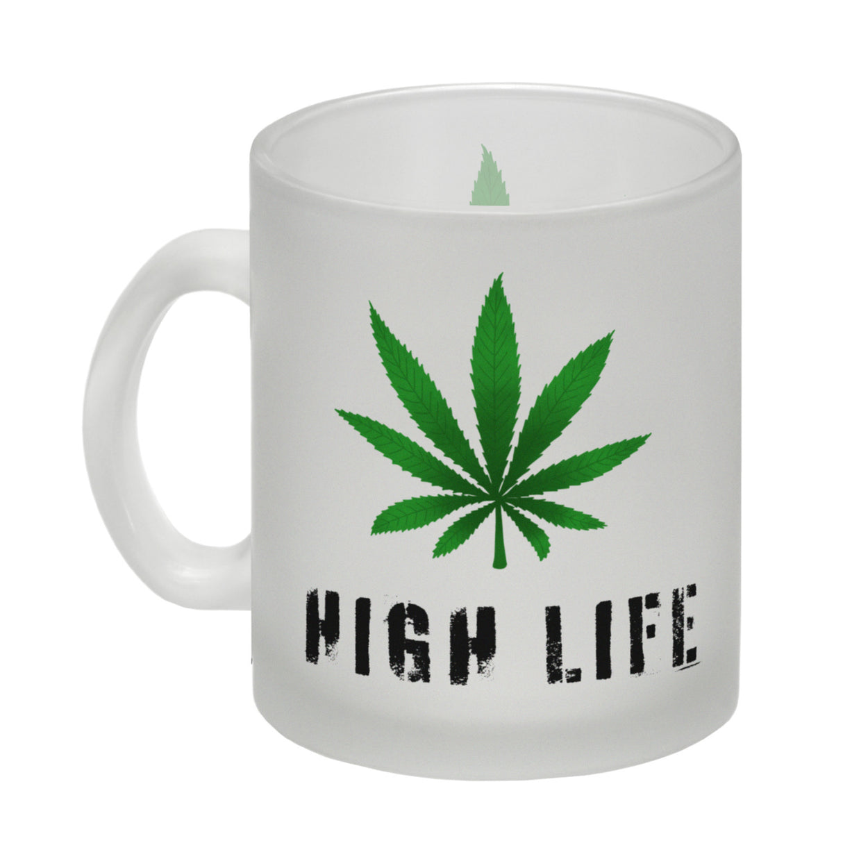 High Life Kaffeebecher mit Marihuanablatt
