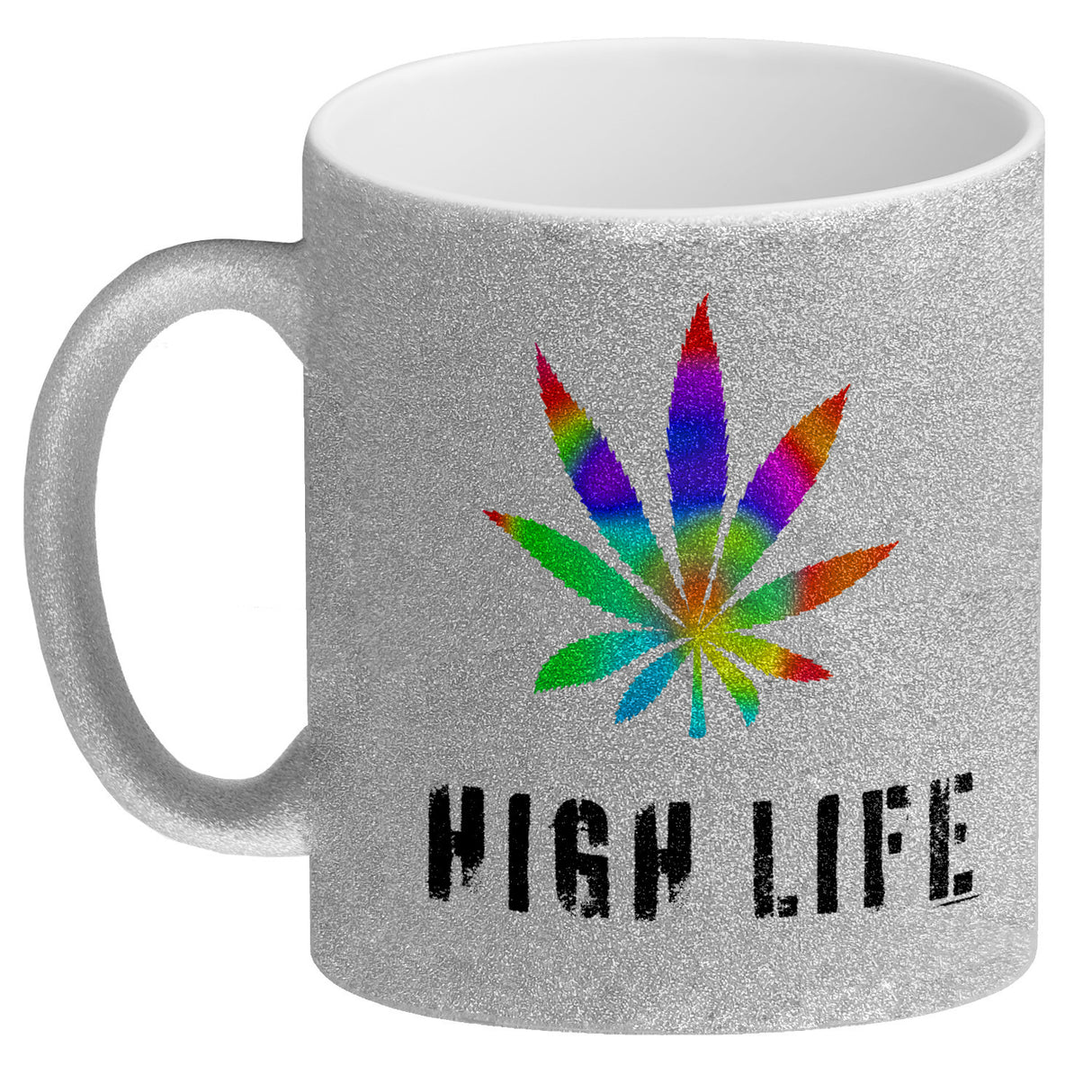 High Life Kaffeebecher mit Marihuanablatt
