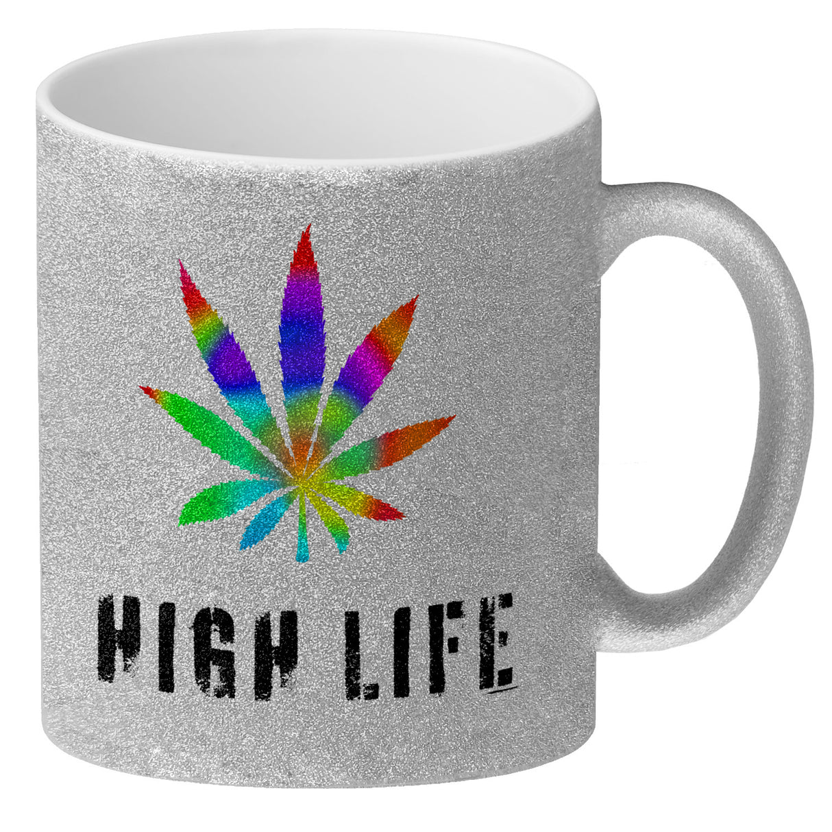 High Life Kaffeebecher mit Marihuanablatt