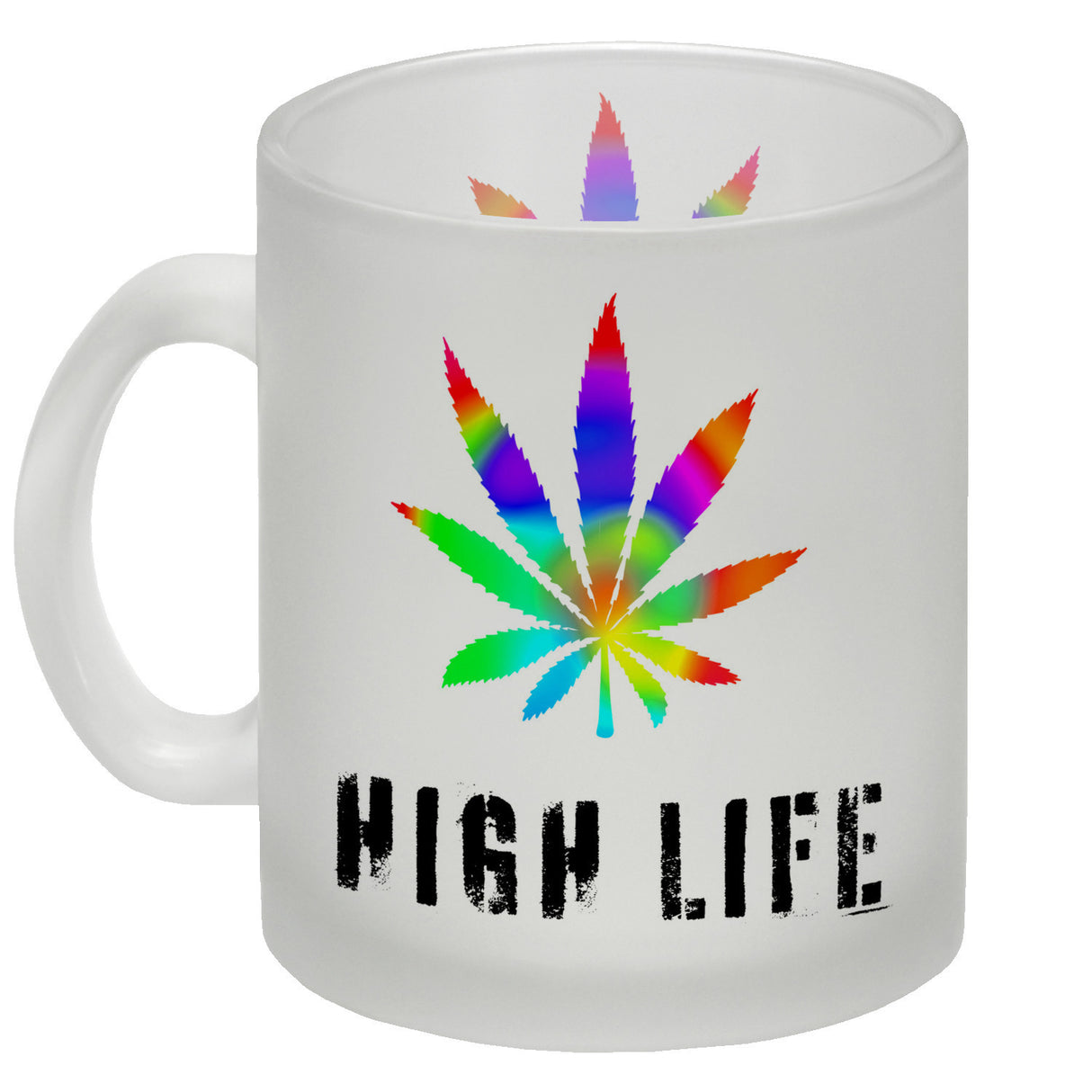 High Life Kaffeebecher mit Marihuanablatt