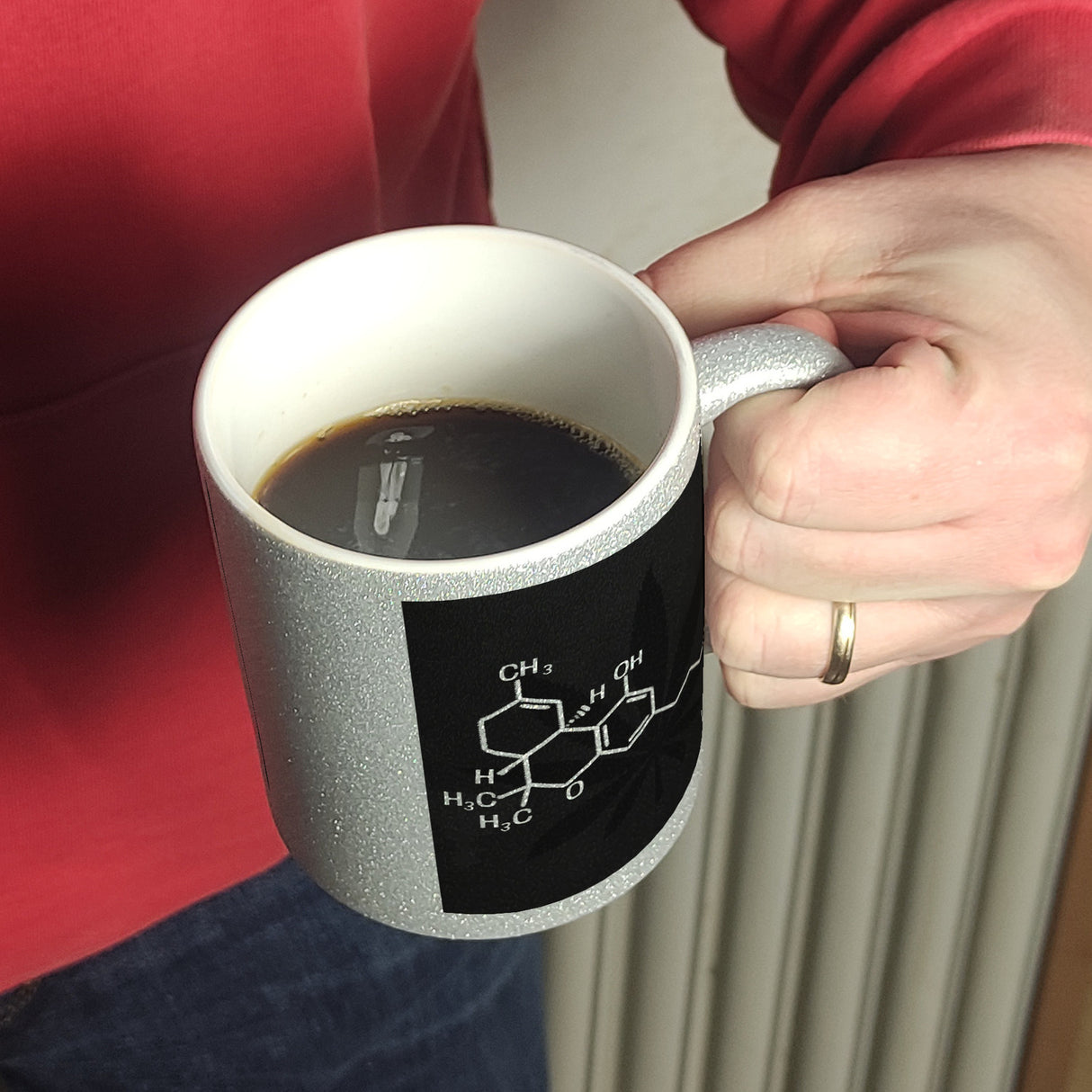 THC Molekül Kaffeebecher