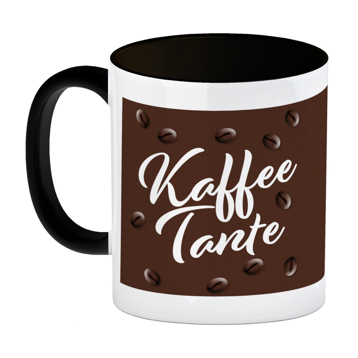 Kaffeetante Kaffeebecher zum Thema Koffeinjunkie