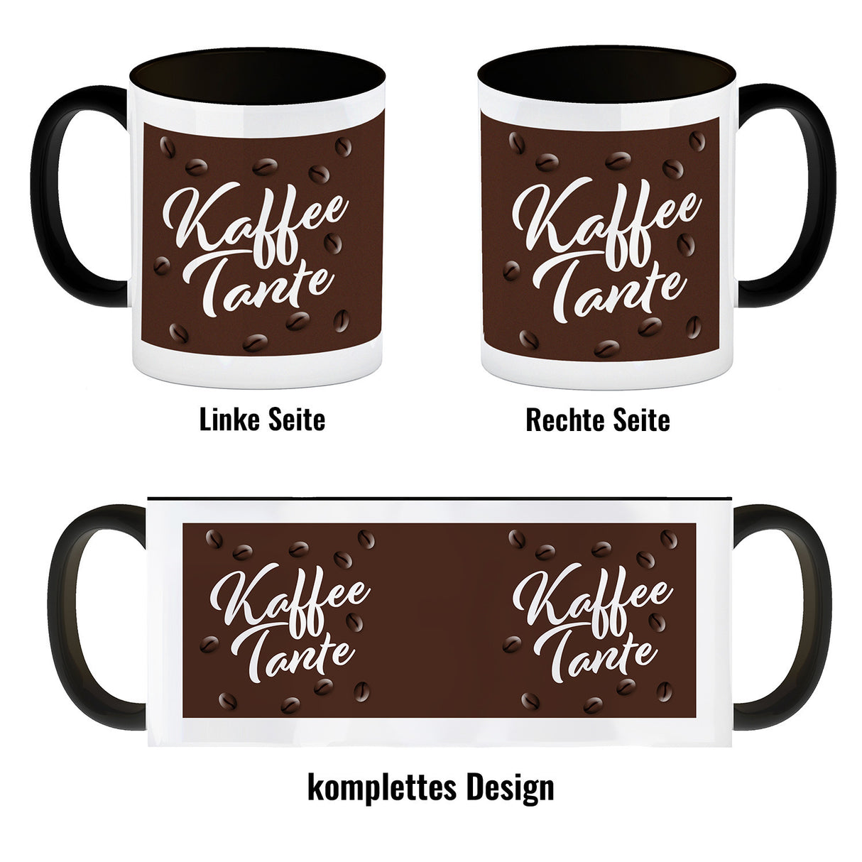 Kaffeetante Kaffeebecher zum Thema Koffeinjunkie