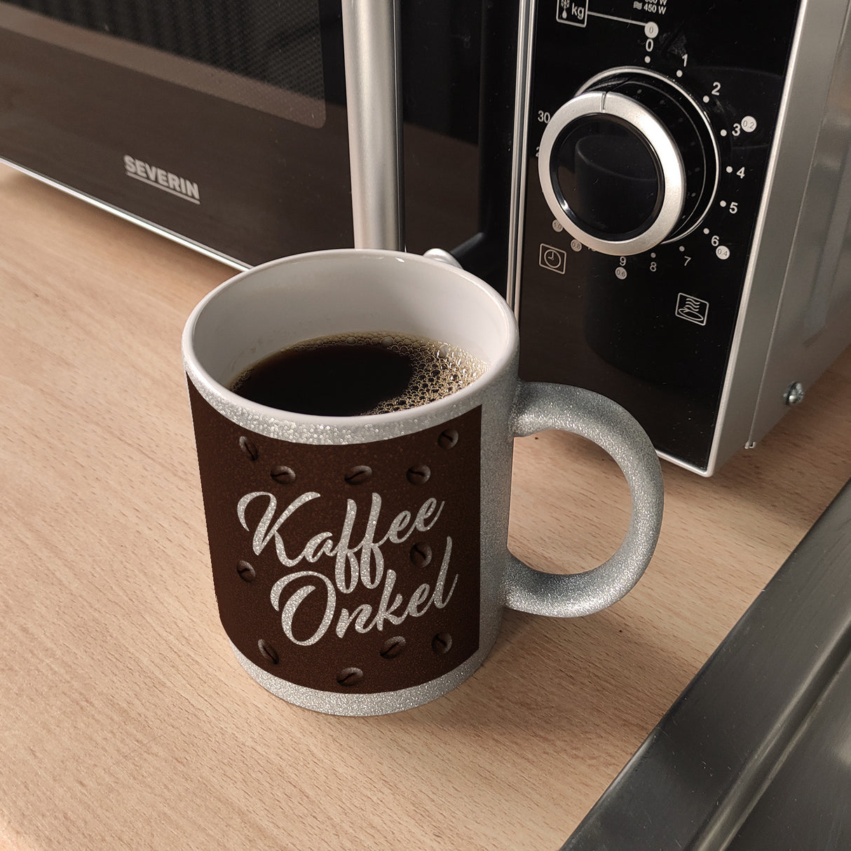 Kaffeeonkel Kaffeebecher zum Thema Koffeinjunkie