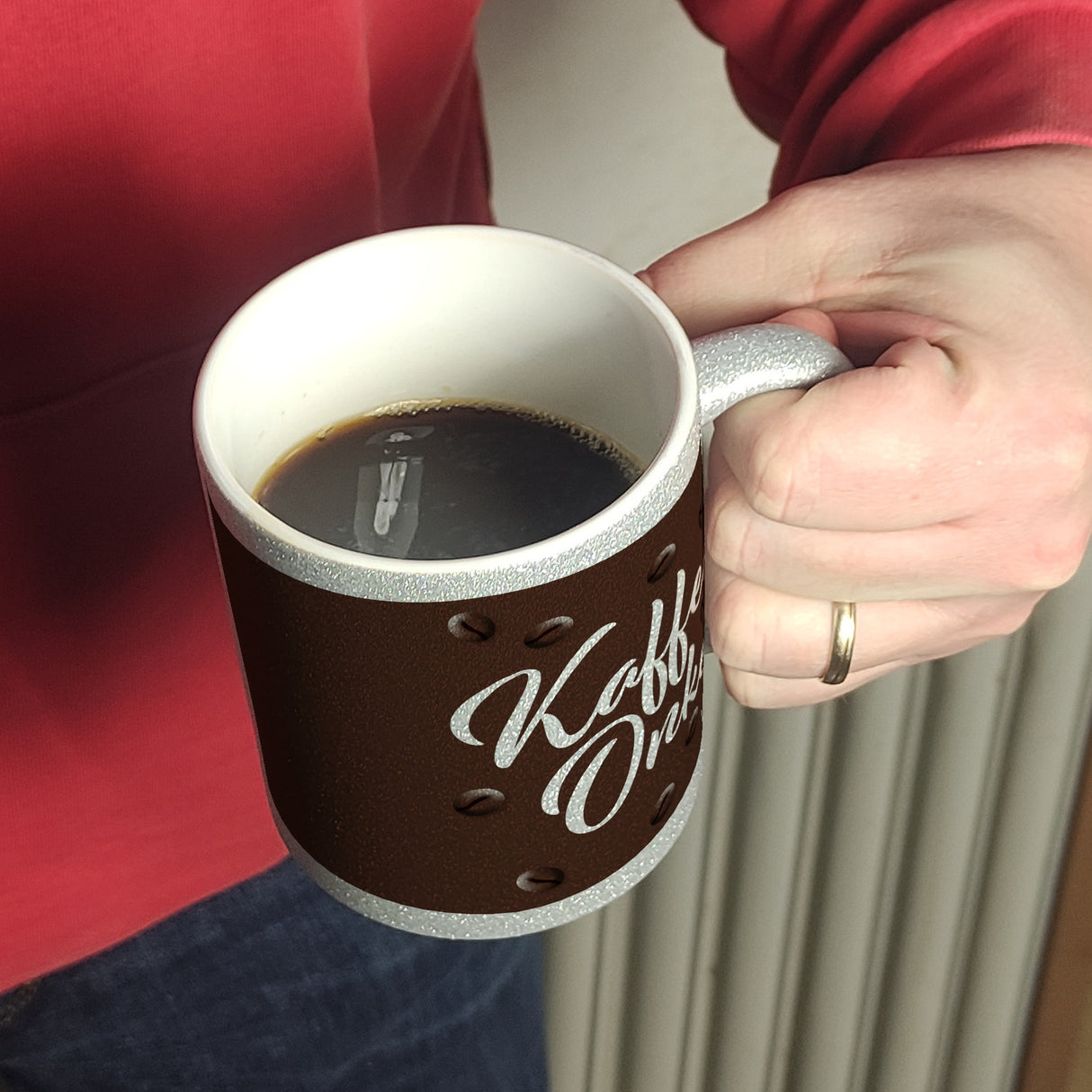 Kaffeeonkel Kaffeebecher zum Thema Koffeinjunkie