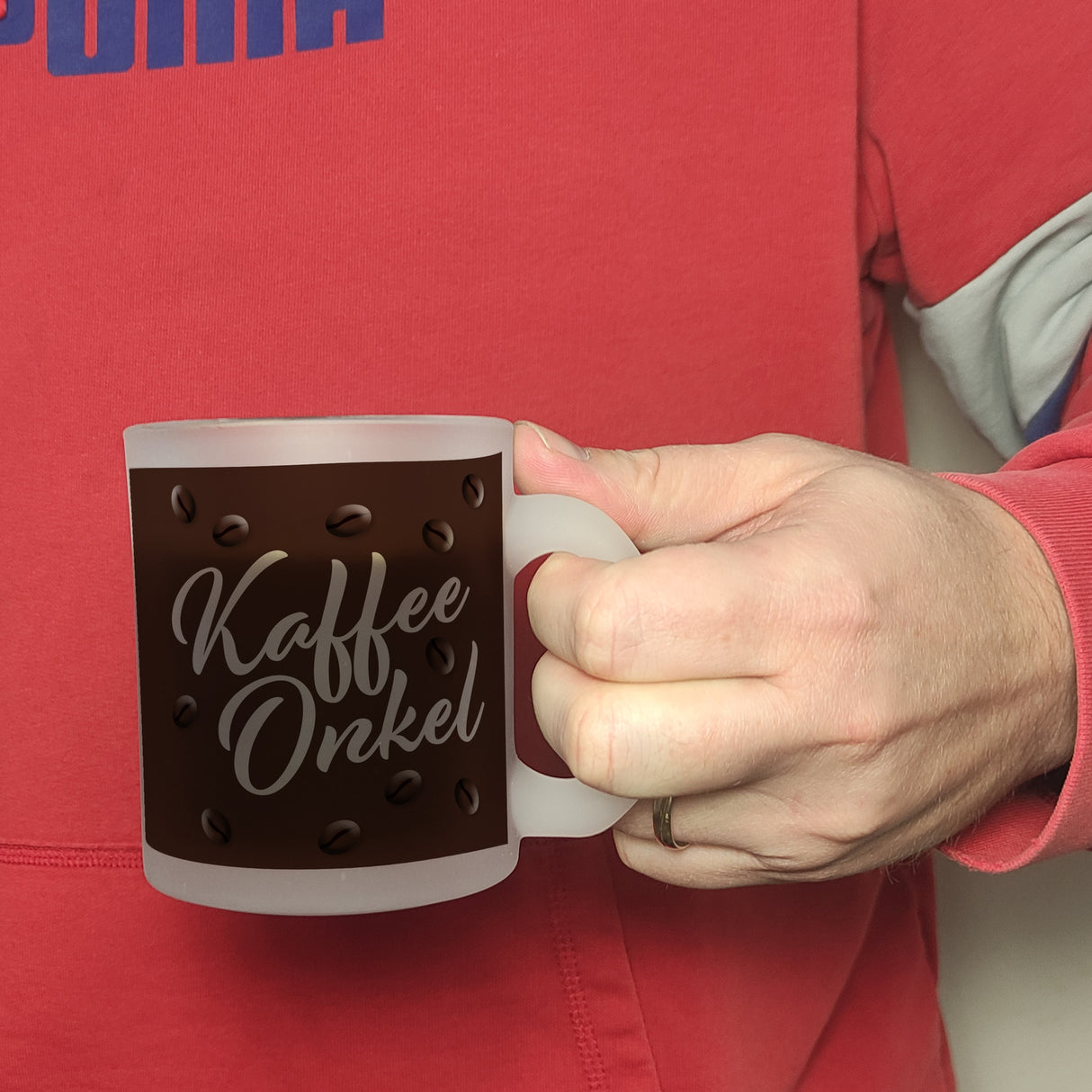 Kaffeeonkel Kaffeebecher zum Thema Koffeinjunkie
