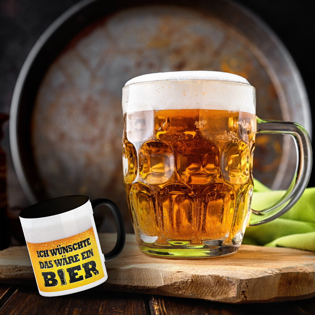 Ich wünschte das wäre ein Bier Kaffeebecher mit Biermotiv