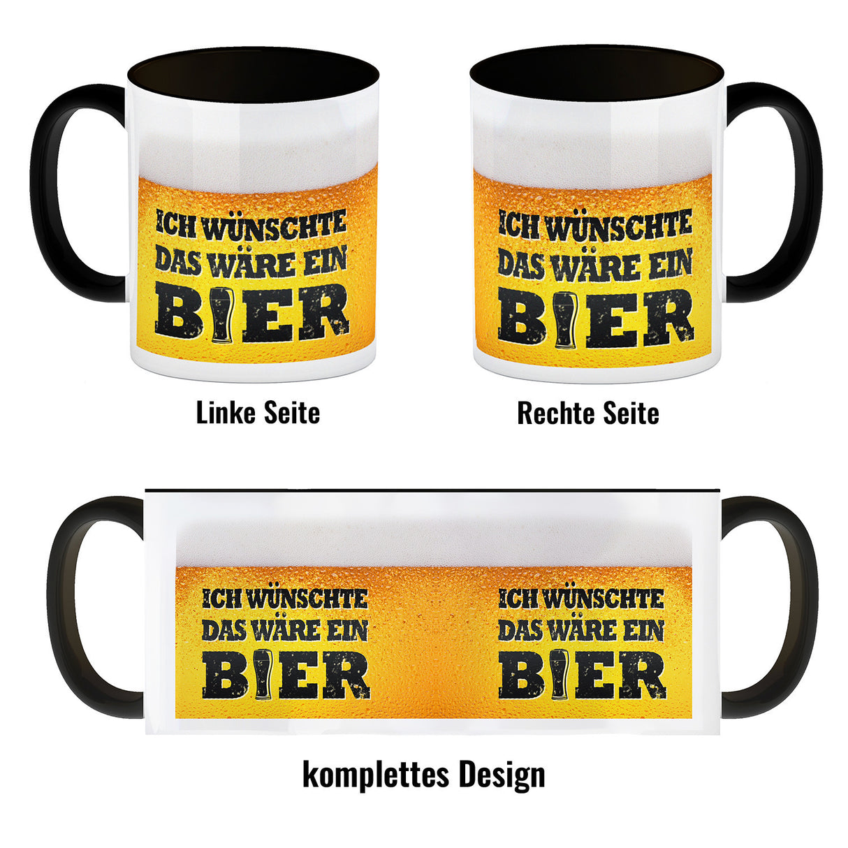 Ich wünschte das wäre ein Bier Kaffeebecher mit Biermotiv