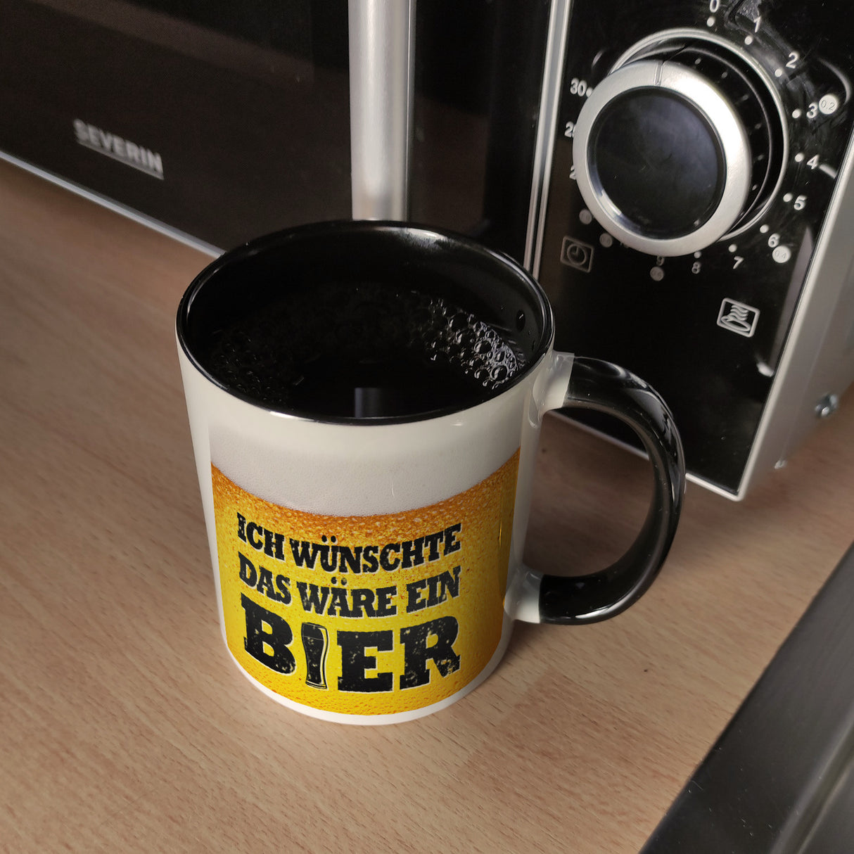 Ich wünschte das wäre ein Bier Kaffeebecher mit Biermotiv