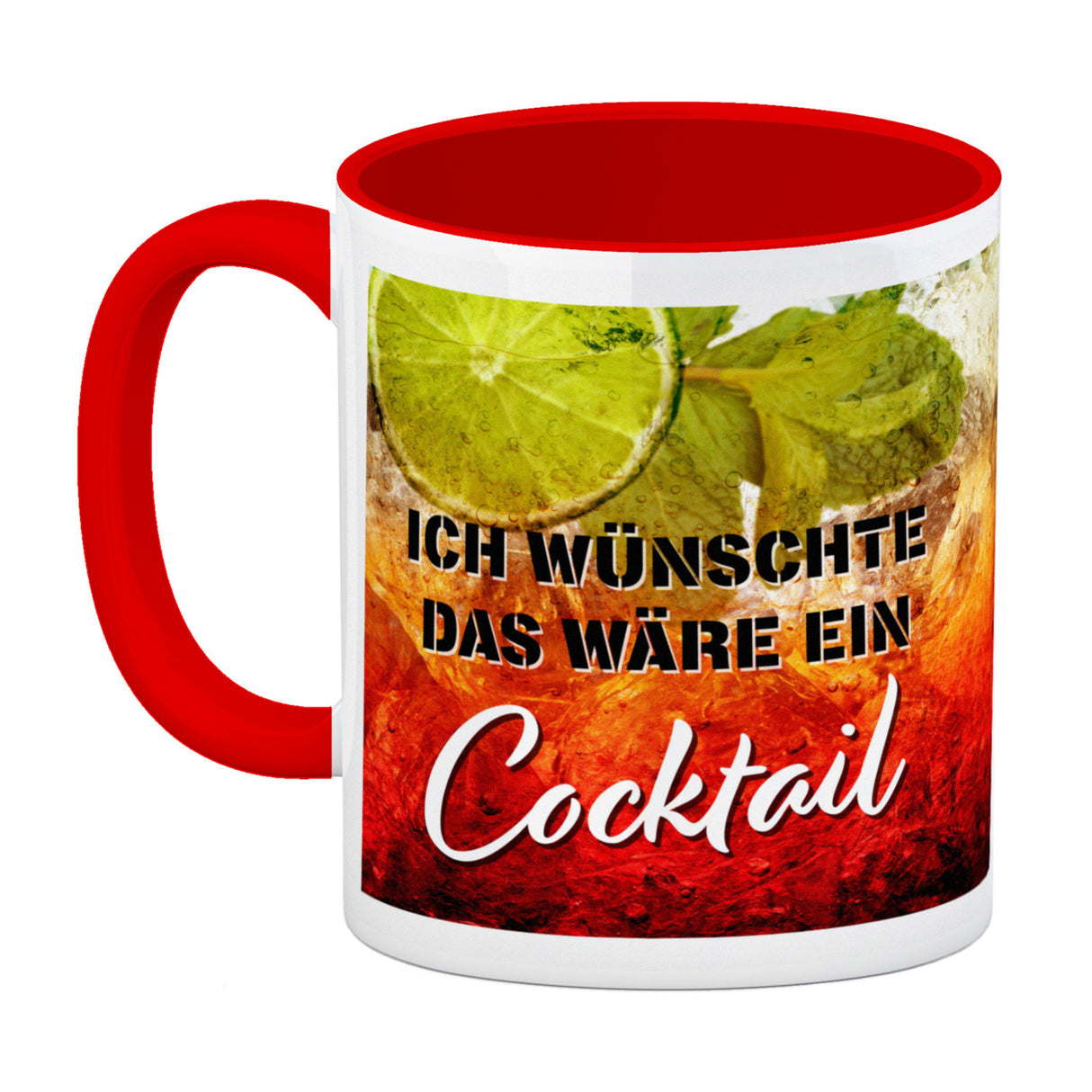 Ich wünschte das wäre ein Cocktail Kaffeebecher mit Cocktailmotiv